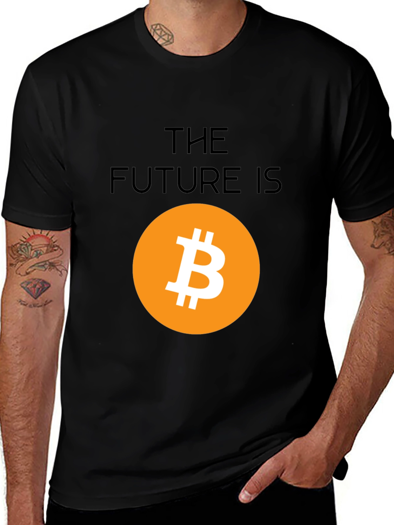 Bitcoin Future Graphic Tee - Crypto Black T-Shirt