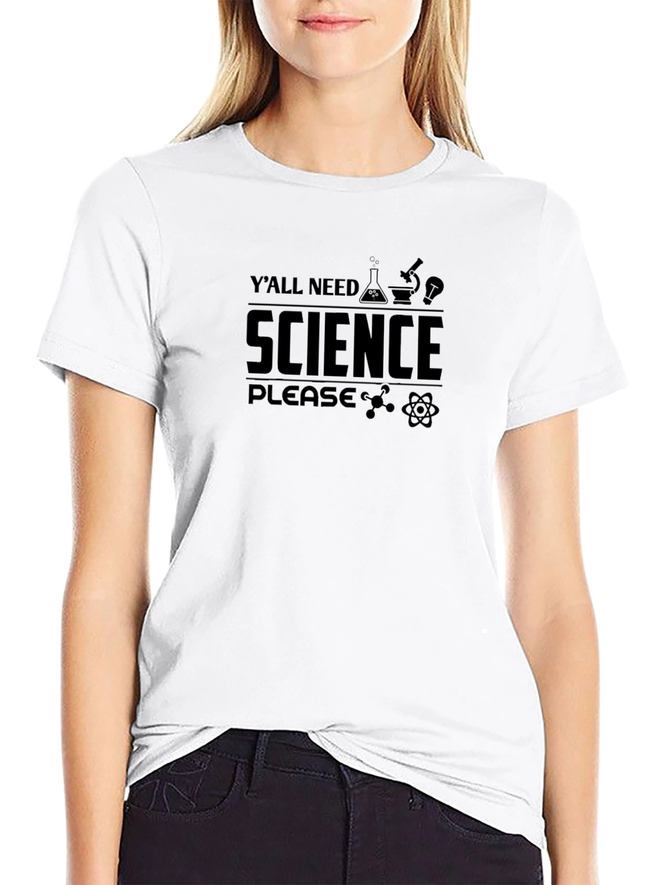 Yall Need Science Please T-Shirt - Black