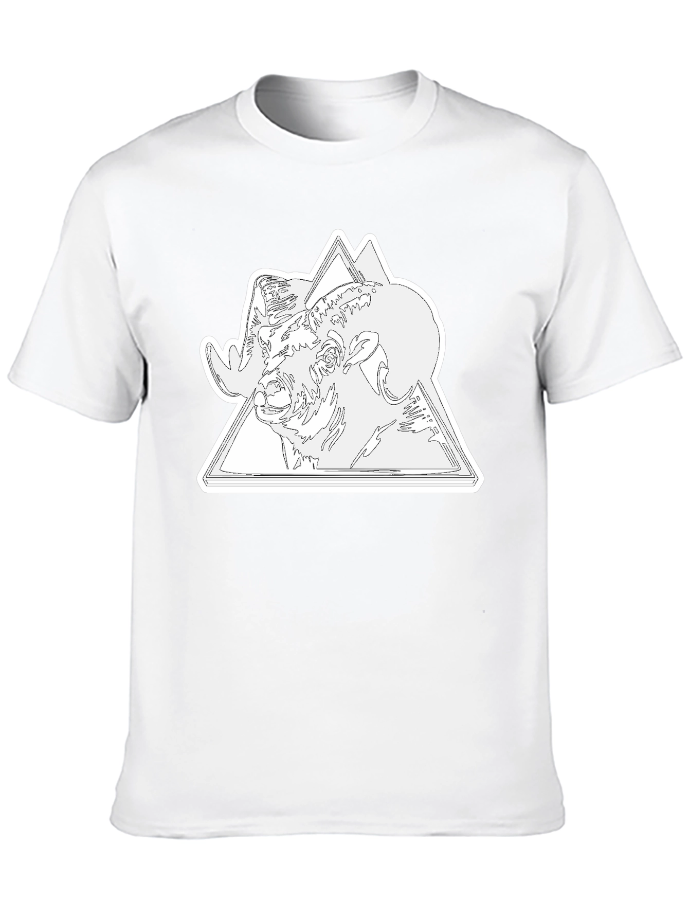 Ram & Mountain Graphic Tee - Black Cotton