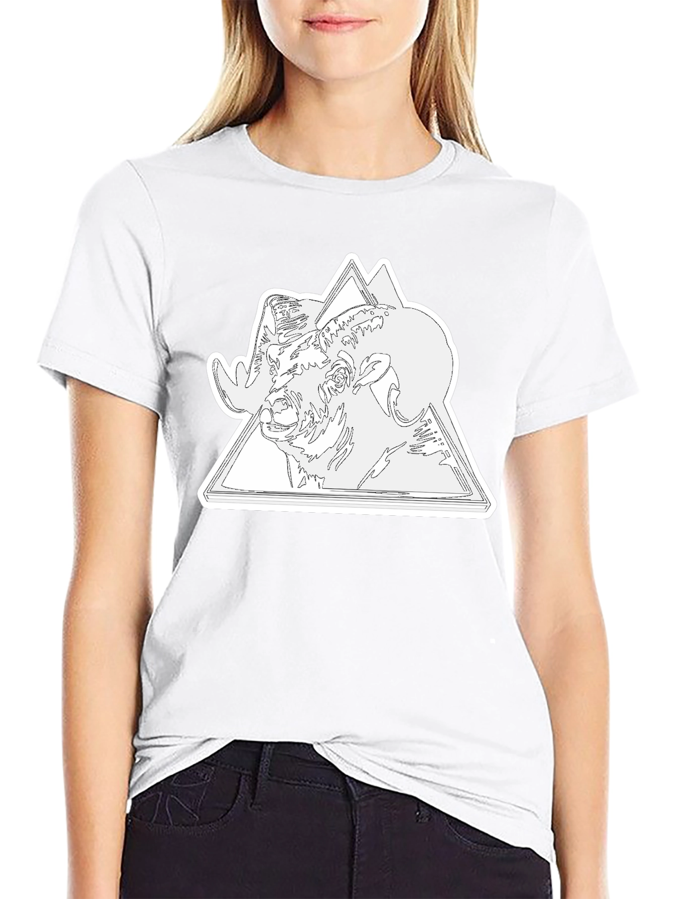 Ram & Mountain Graphic Tee - Black Cotton