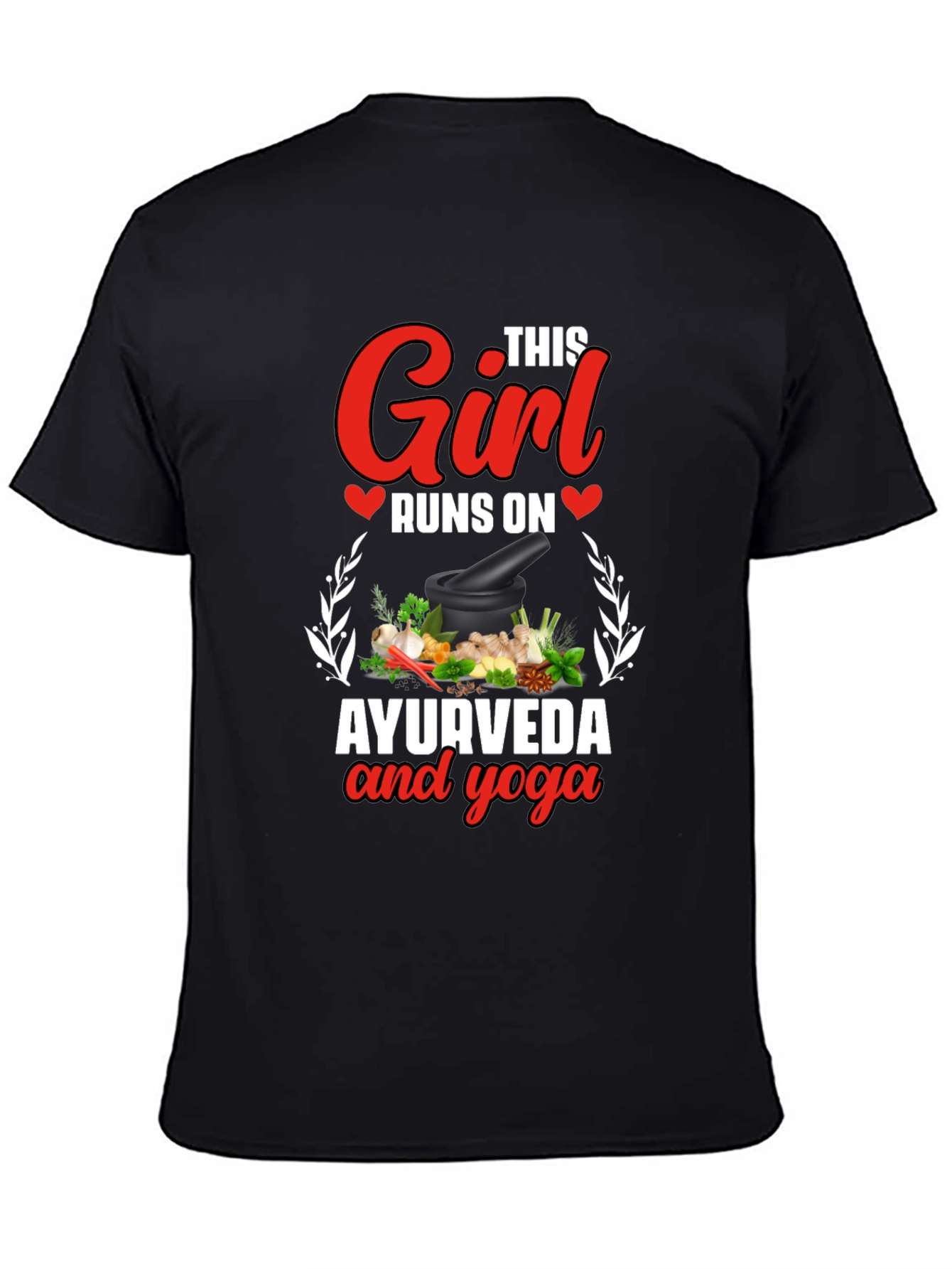Ayurveda & Yoga Black T-Shirt