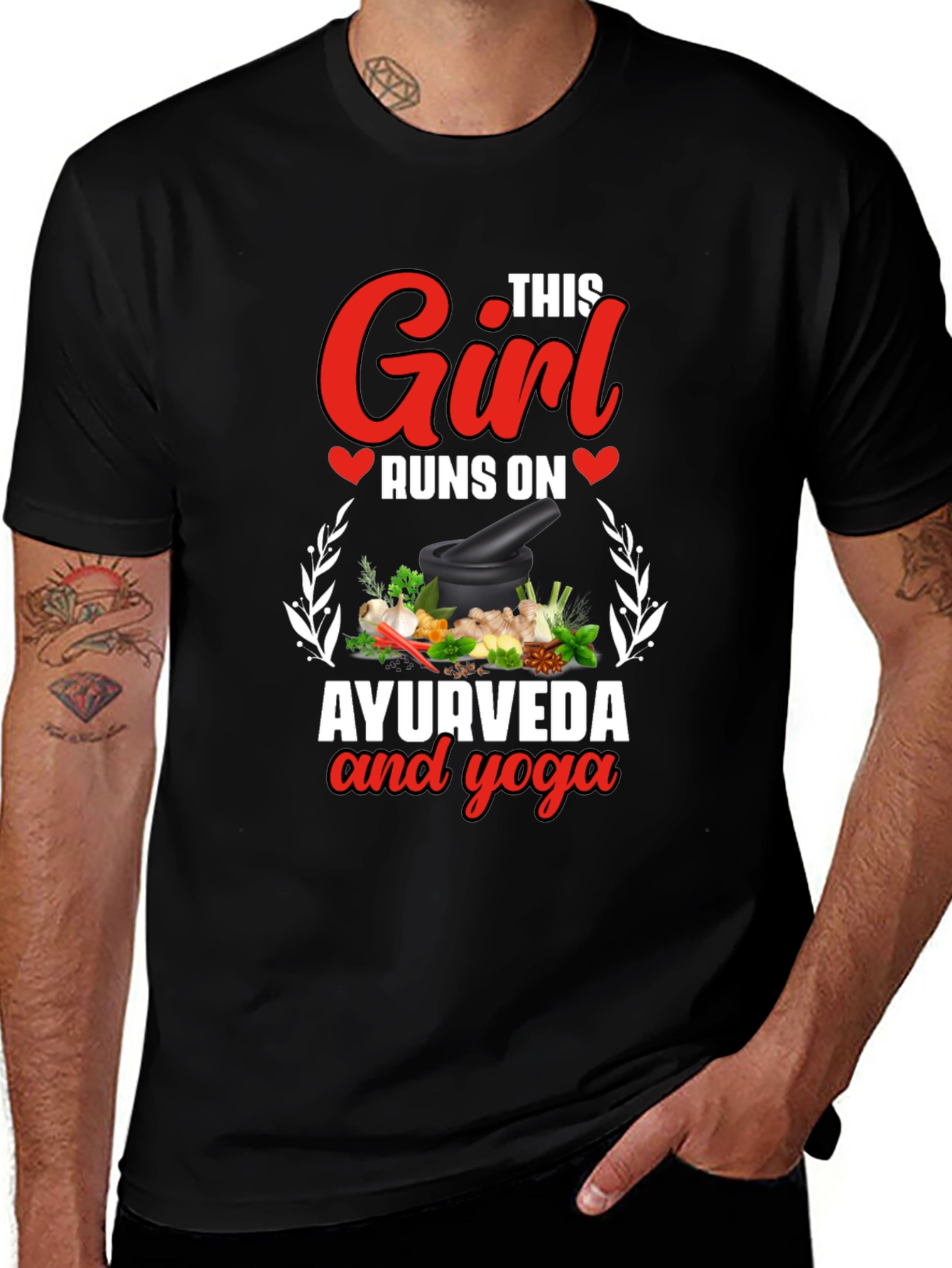 Ayurveda & Yoga Black T-Shirt