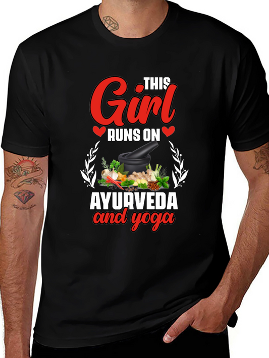 Ayurveda & Yoga Black T-Shirt