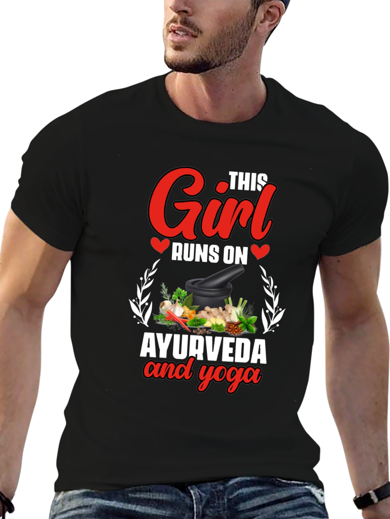 Ayurveda & Yoga Black T-Shirt