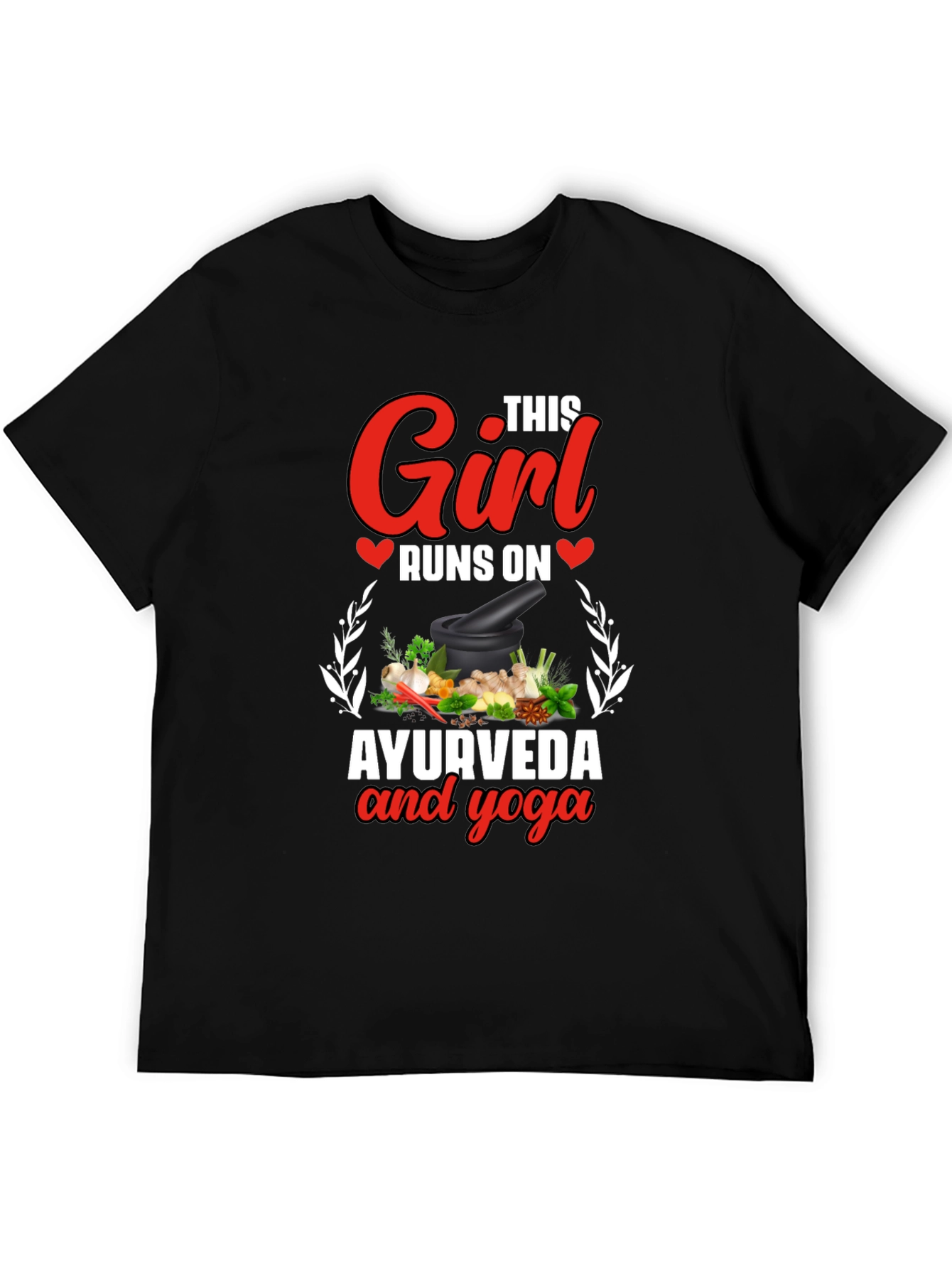 Ayurveda & Yoga Black T-Shirt