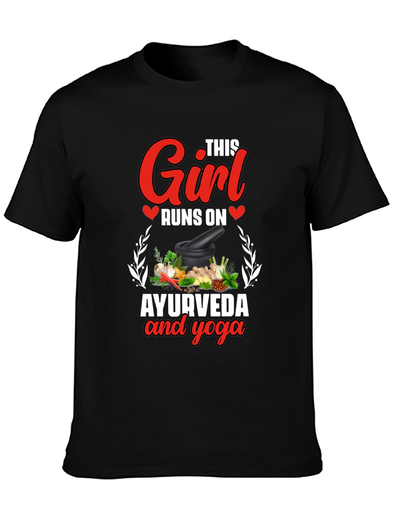 Ayurveda & Yoga Black T-Shirt