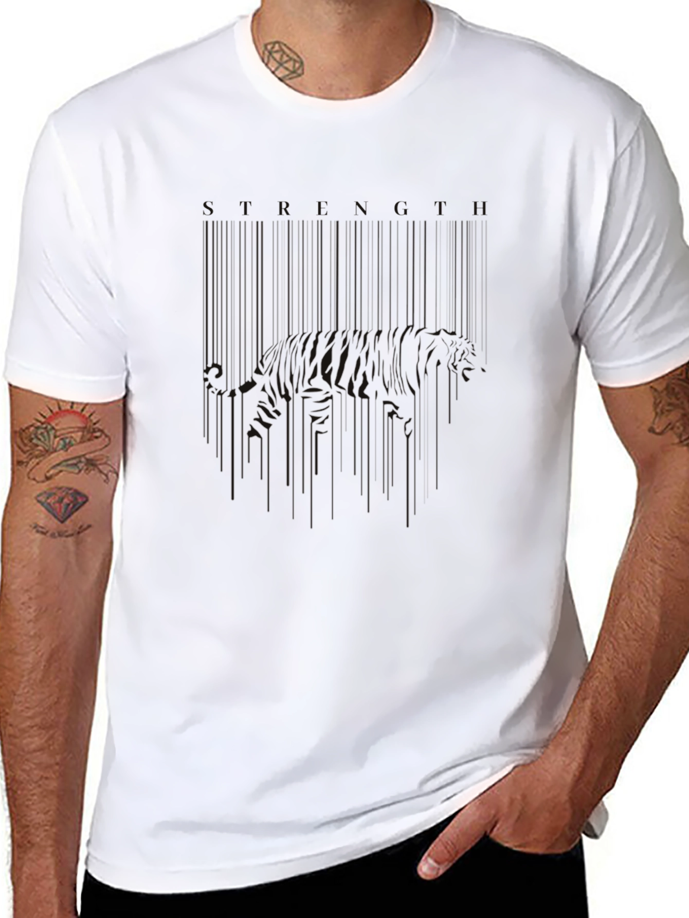 Mens Solid Black Crew Neck T-Shirt - Casual Style