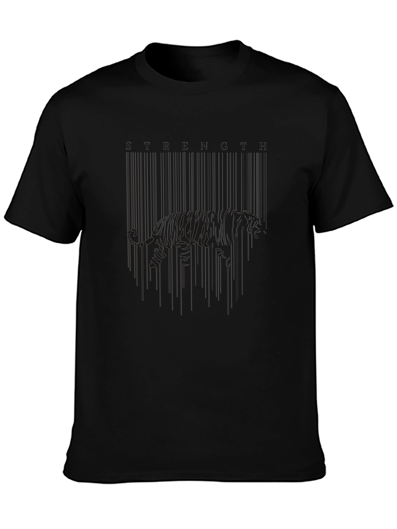 Mens Solid Black Crew Neck T-Shirt - Casual Style