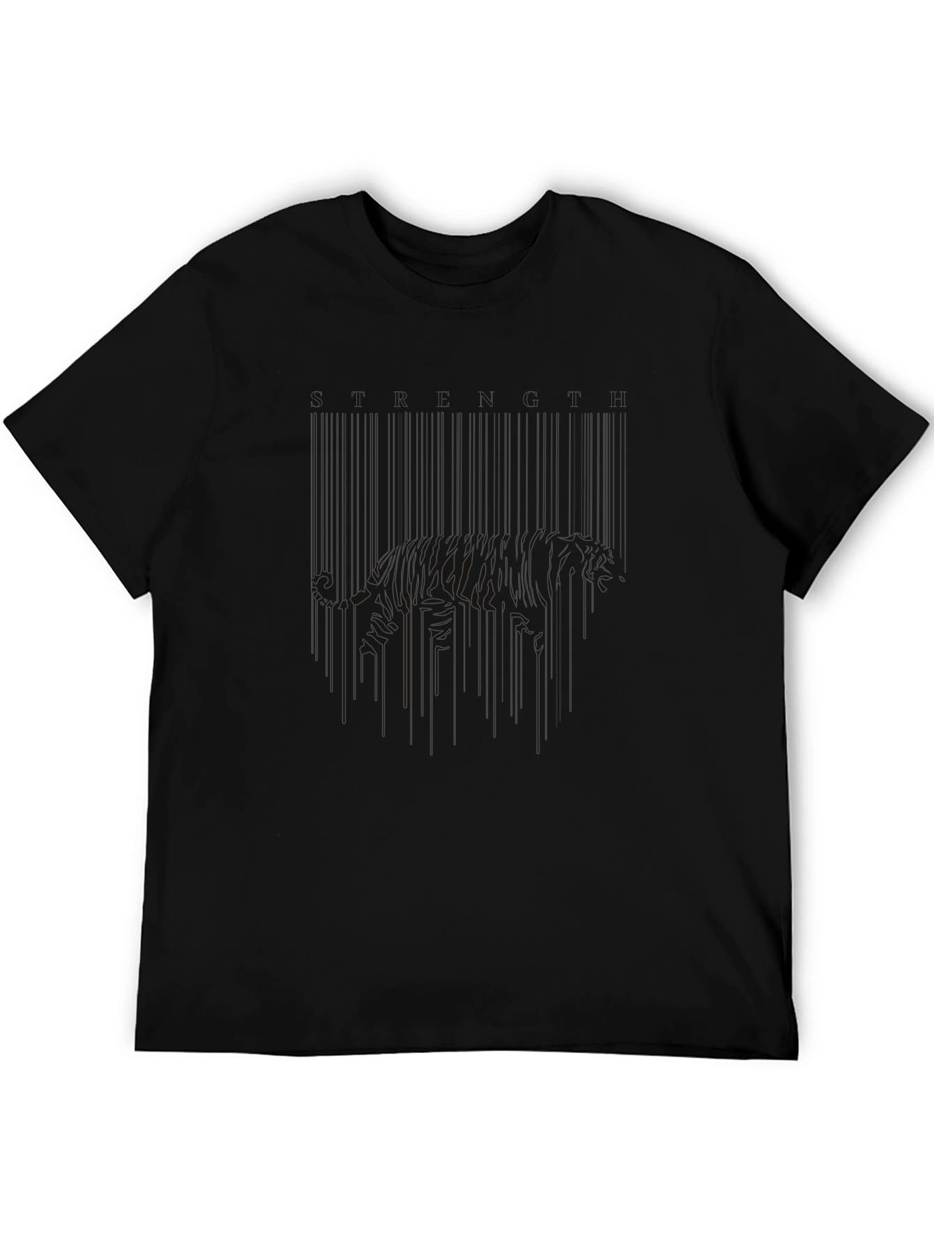 Mens Solid Black Crew Neck T-Shirt - Casual Style
