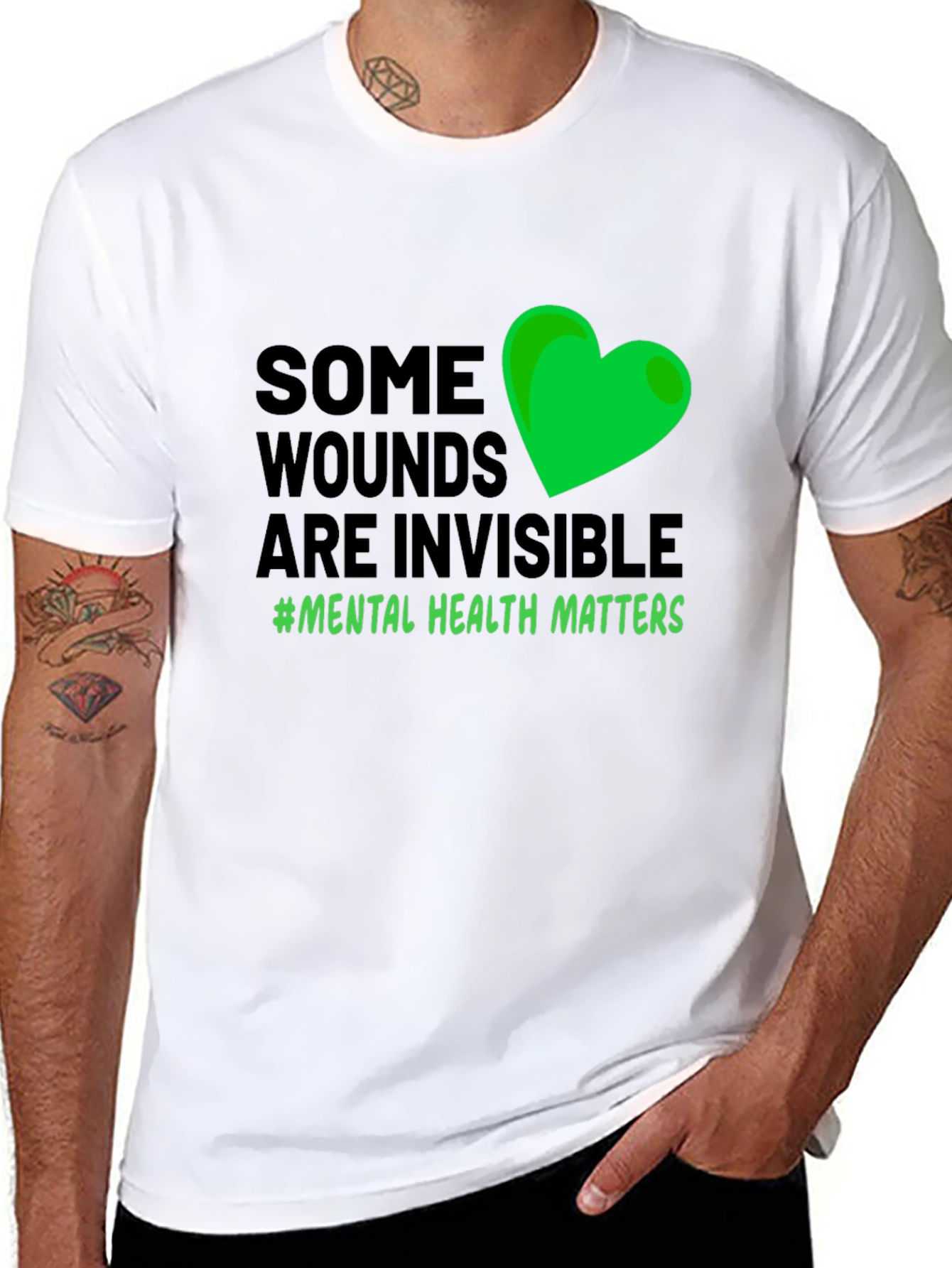 Mental Health Awareness T-Shirt: Some Wounds are Invisible