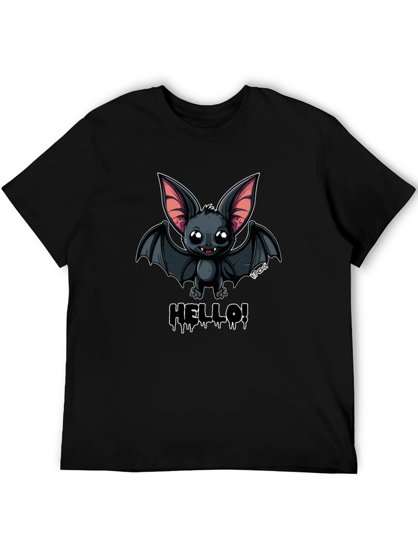 Cute Cartoon Bat T-Shirt - Hello!