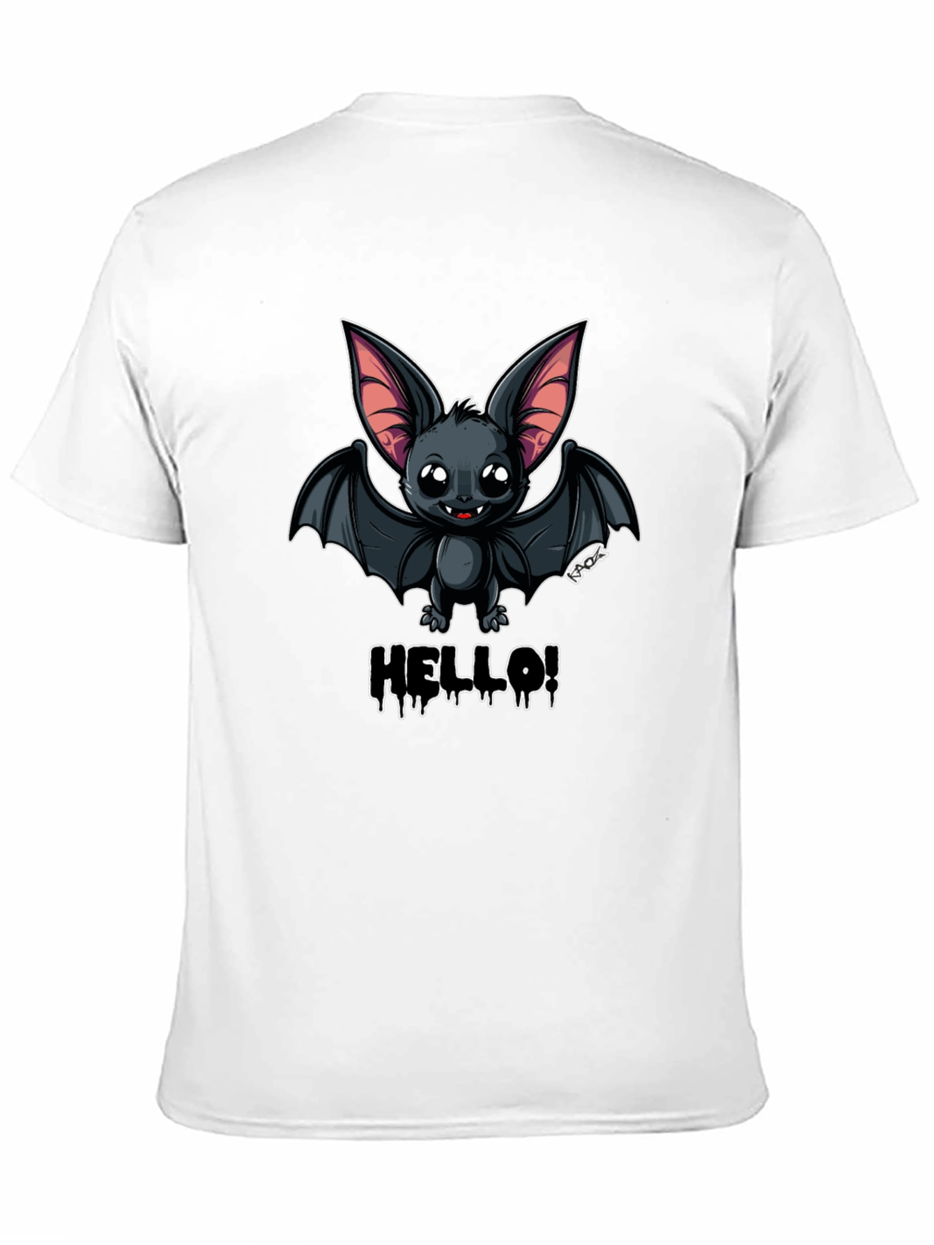 Cute Cartoon Bat T-Shirt - Hello!