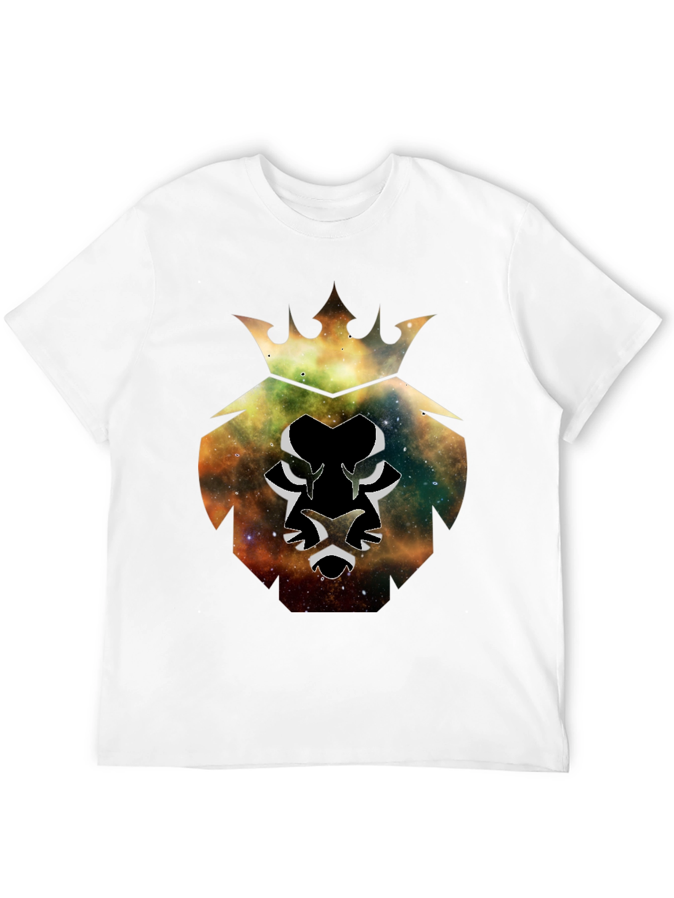 Galaxy Lion King Black T-Shirt