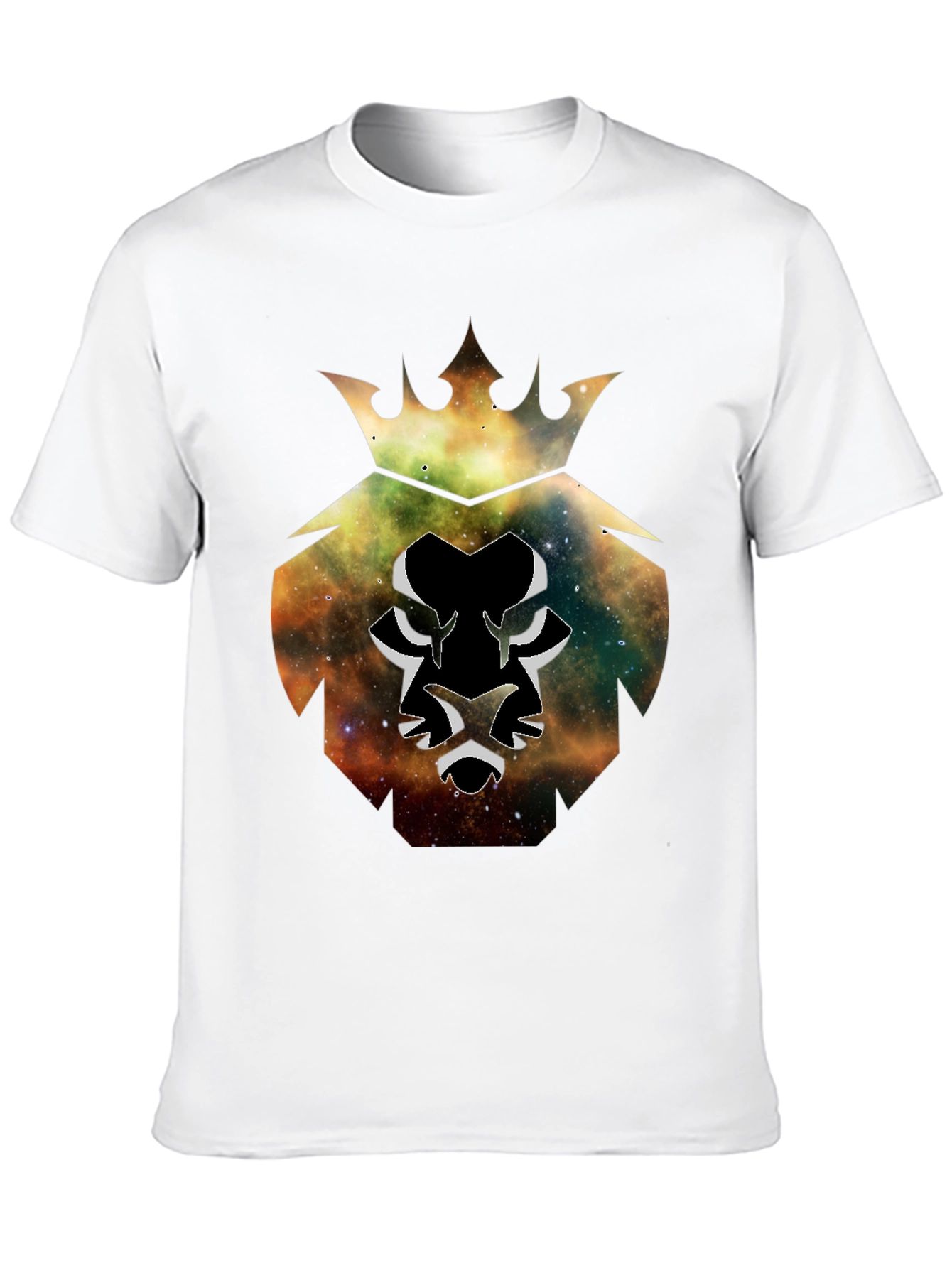 Galaxy Lion King Black T-Shirt