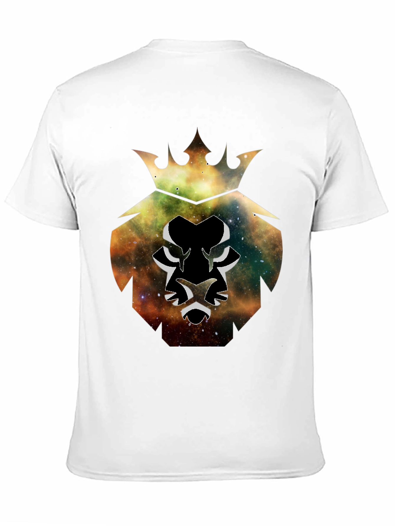Galaxy Lion King Black T-Shirt