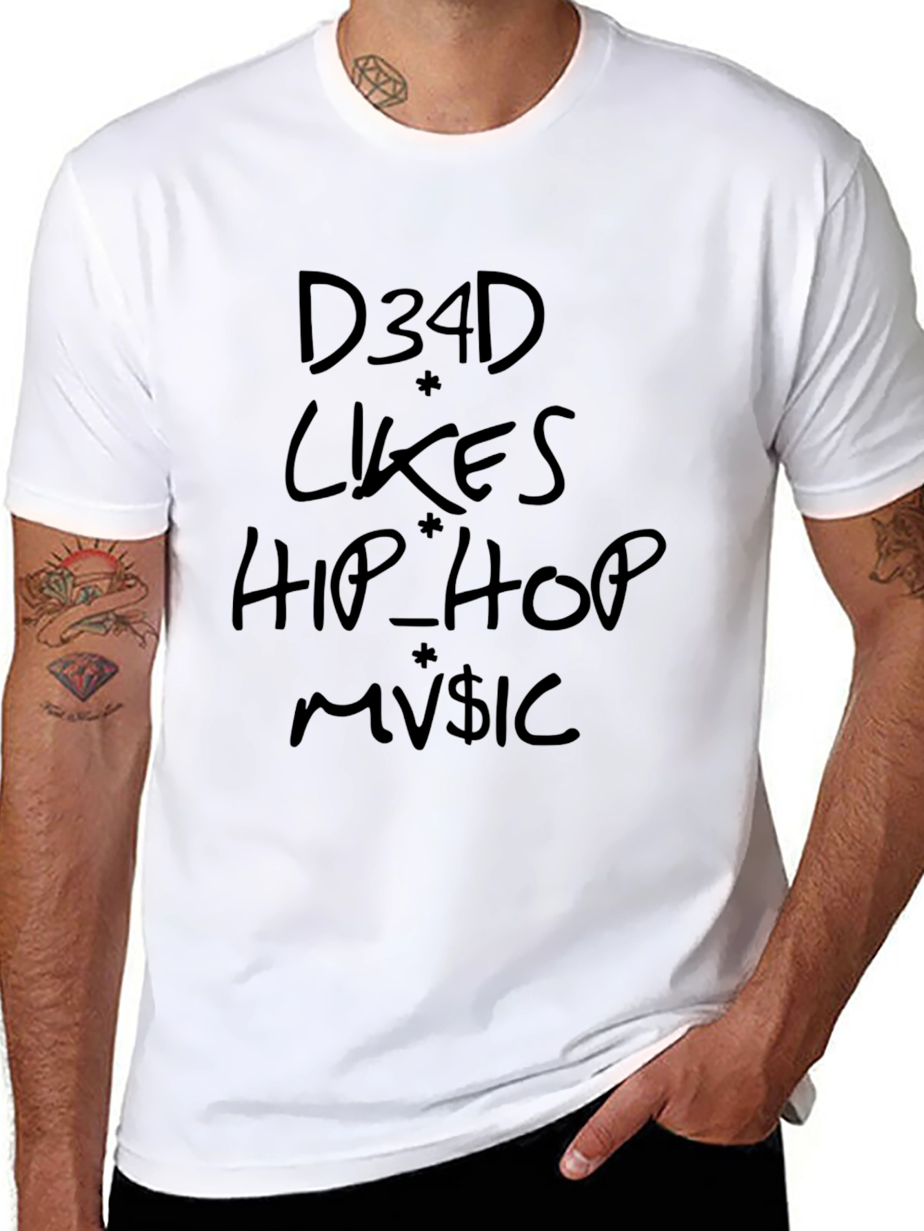 D34D Likes Hip Hop Music Graphic Tee
