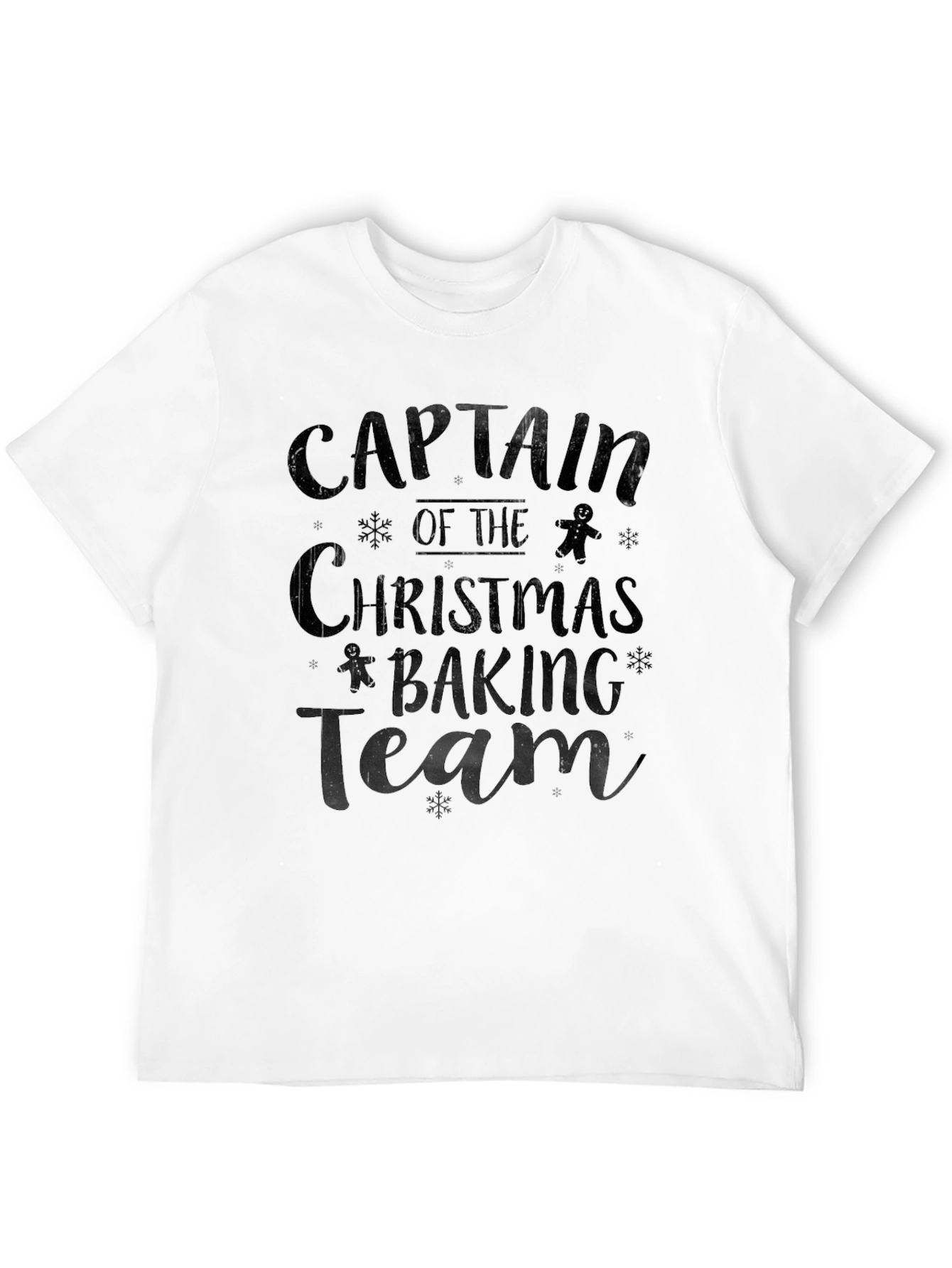 Captain Christmas Baking Team Black T-Shirt