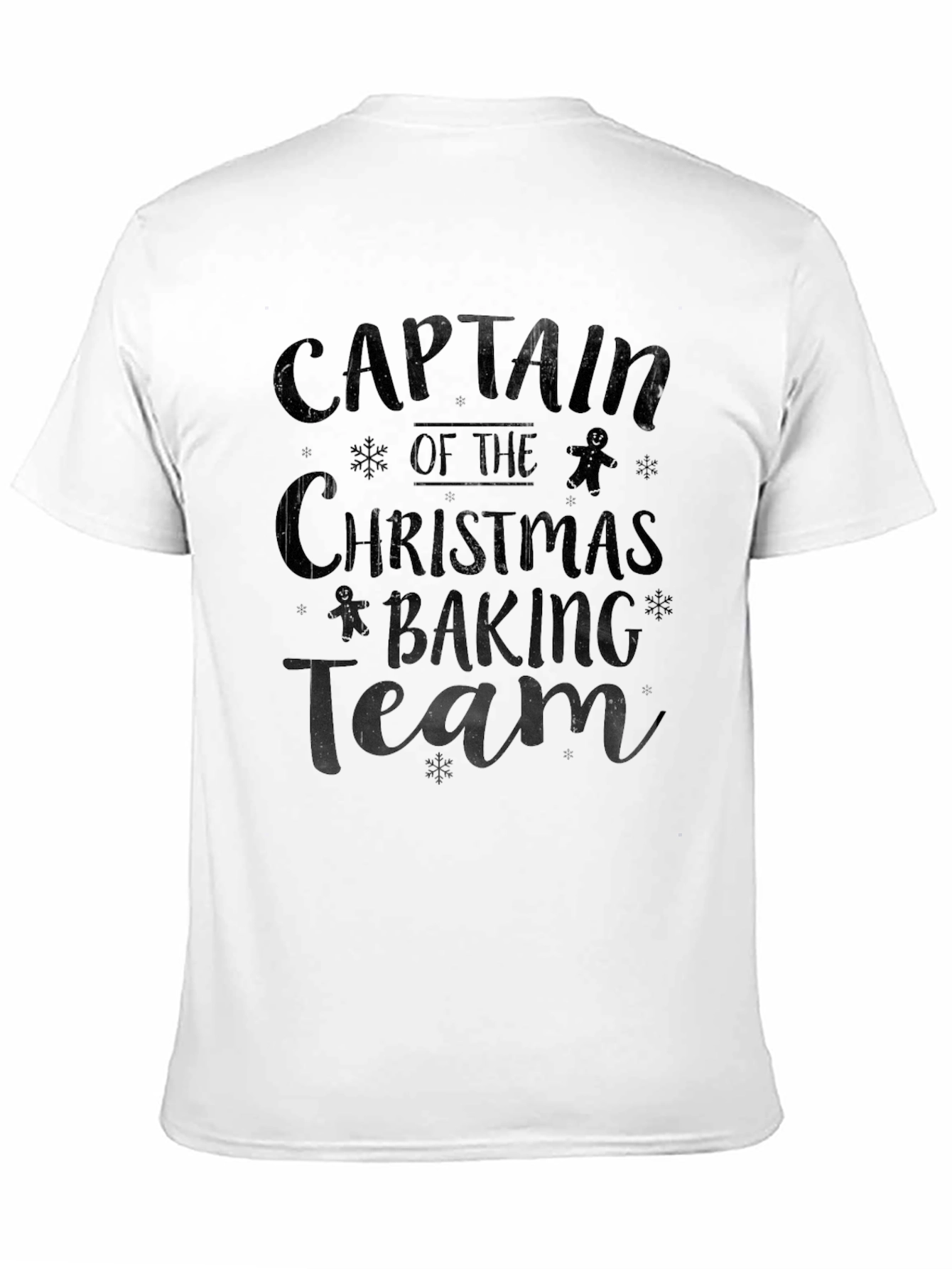Captain Christmas Baking Team Black T-Shirt