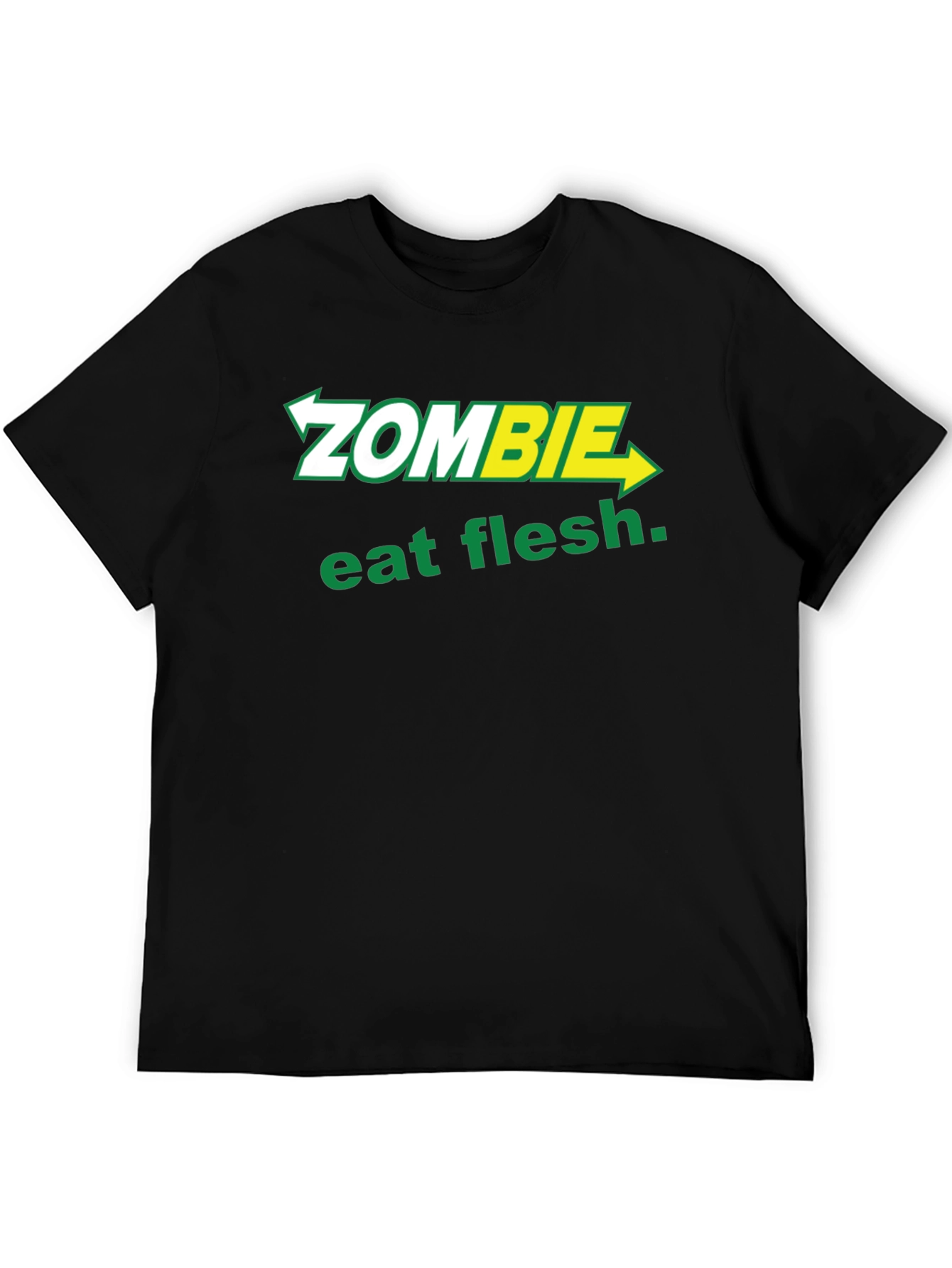 Zombie Eat Flesh T-Shirt - Funny Graphic Tee