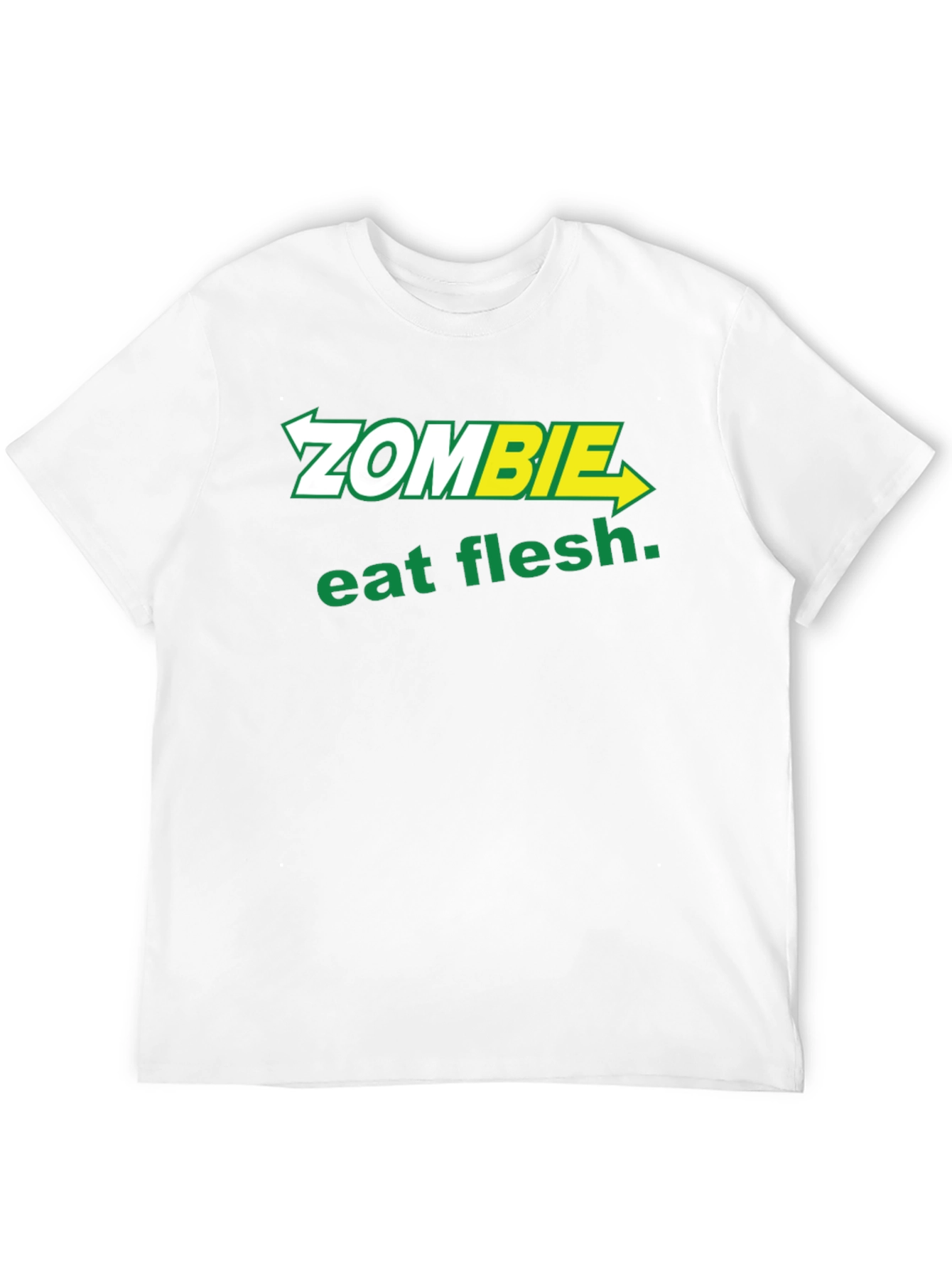 Zombie Eat Flesh T-Shirt - Funny Graphic Tee
