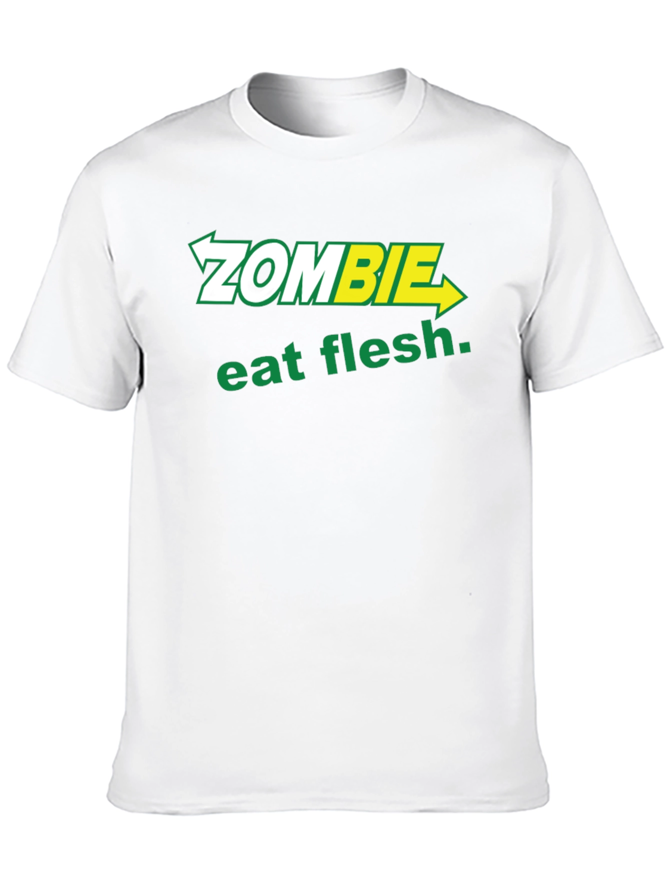 Zombie Eat Flesh T-Shirt - Funny Graphic Tee