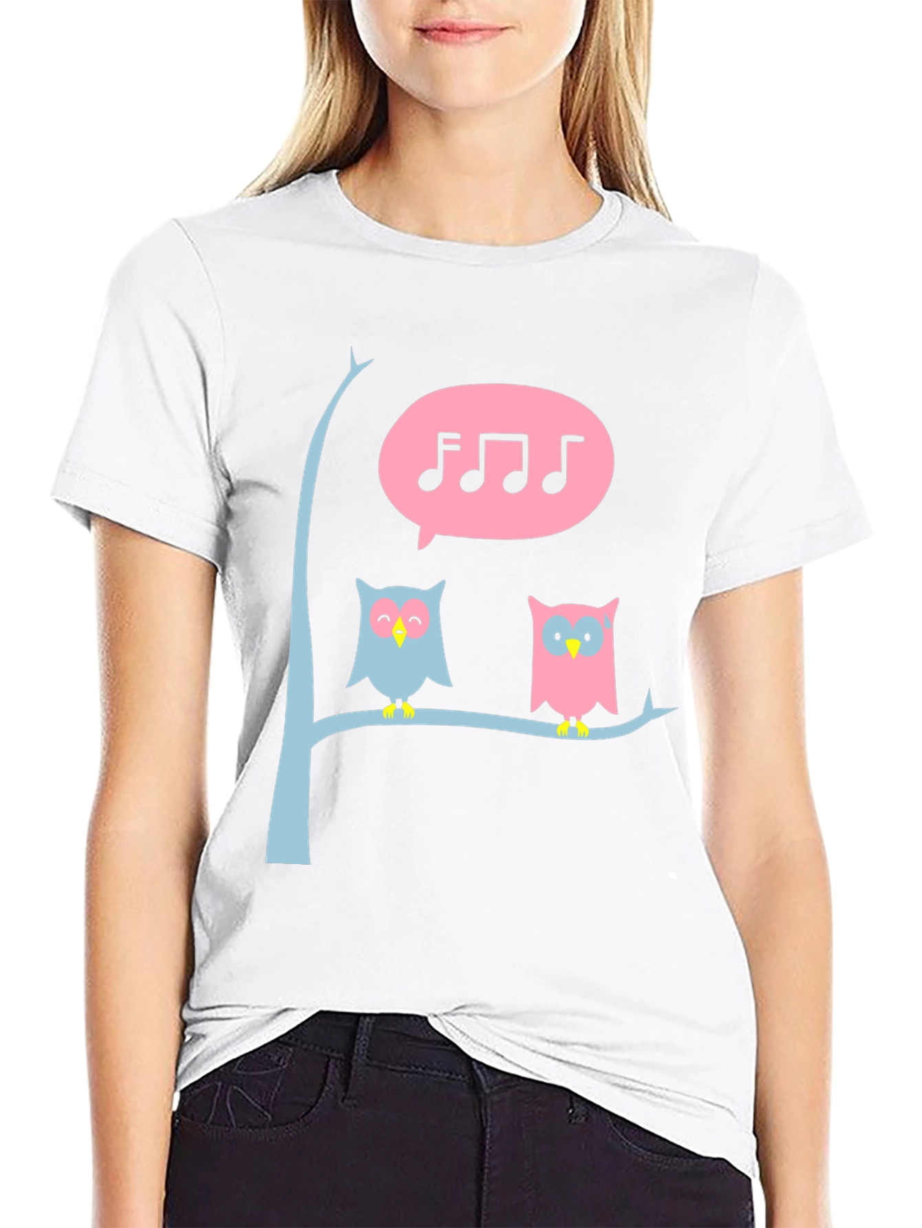 Singing Owl T-Shirt - Cute Graphic Tee