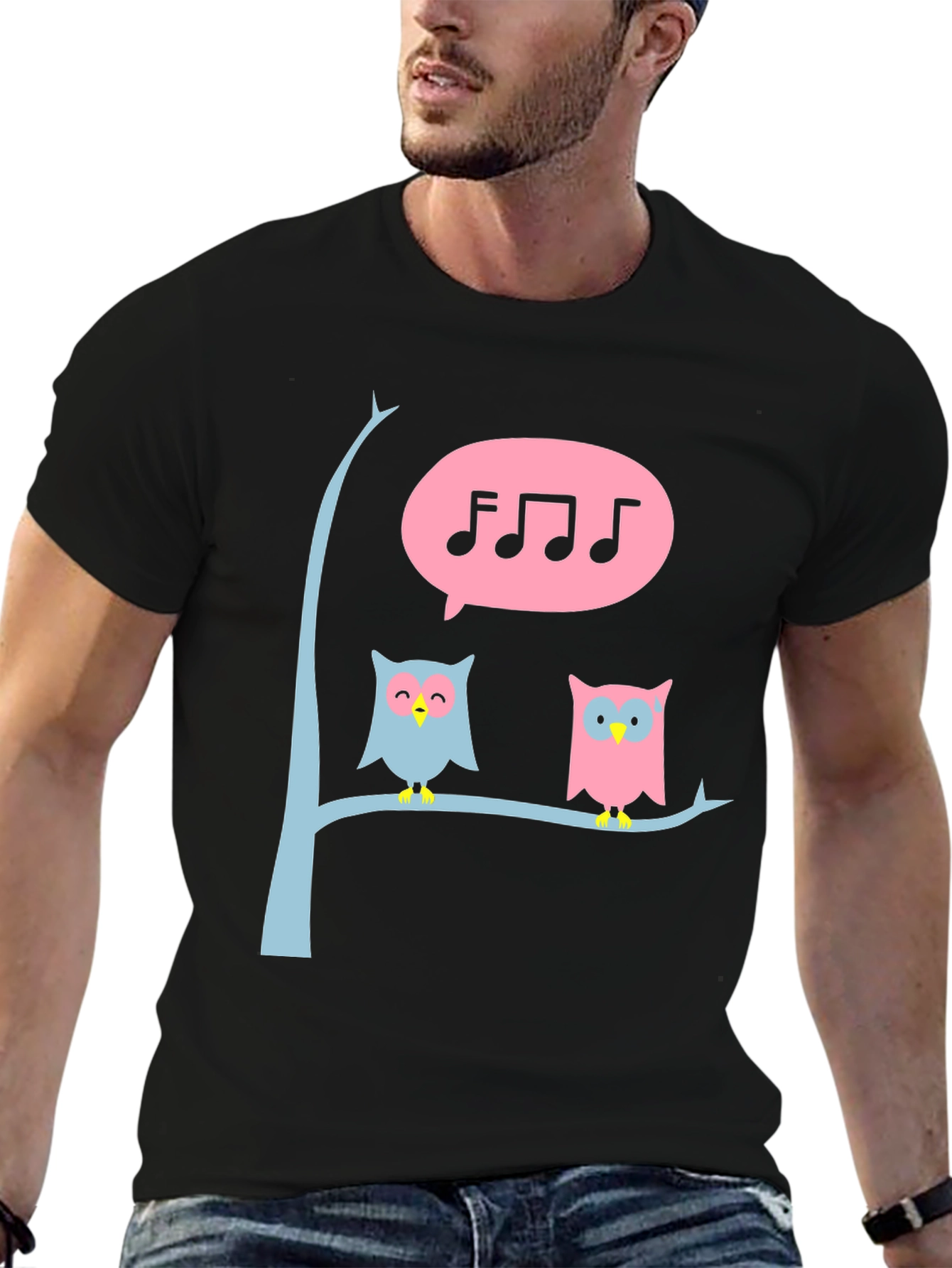 Singing Owl T-Shirt - Cute Graphic Tee