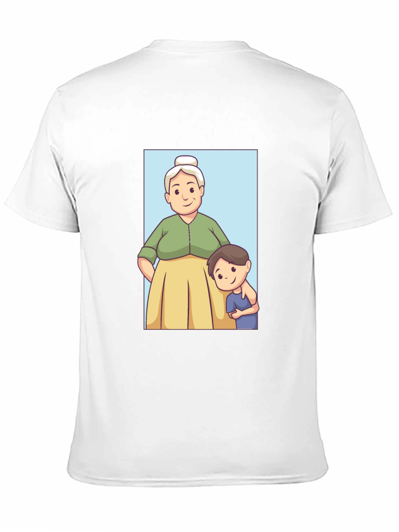 Cartoon Grandma and Grandson T-Shirt