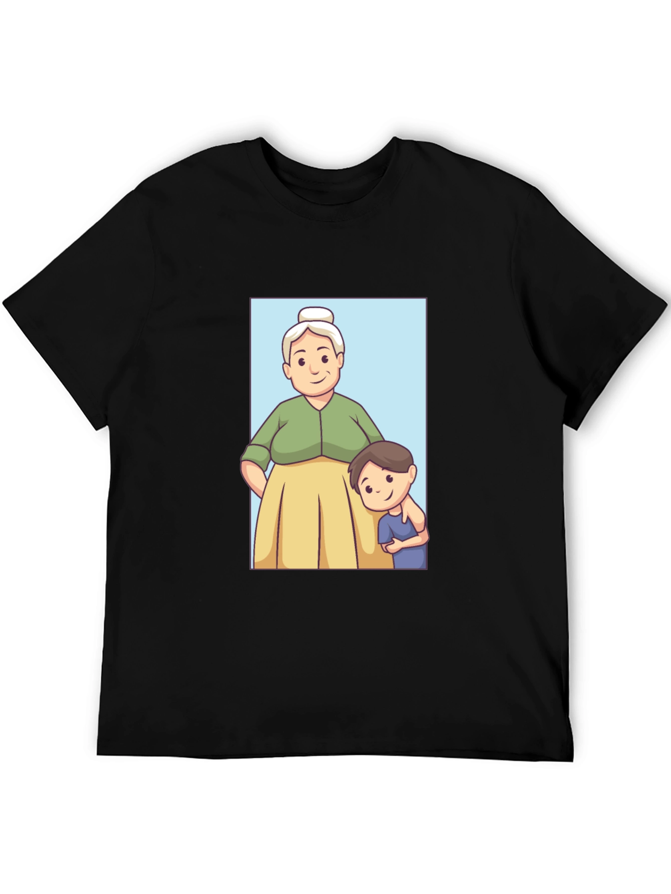 Cartoon Grandma and Grandson T-Shirt