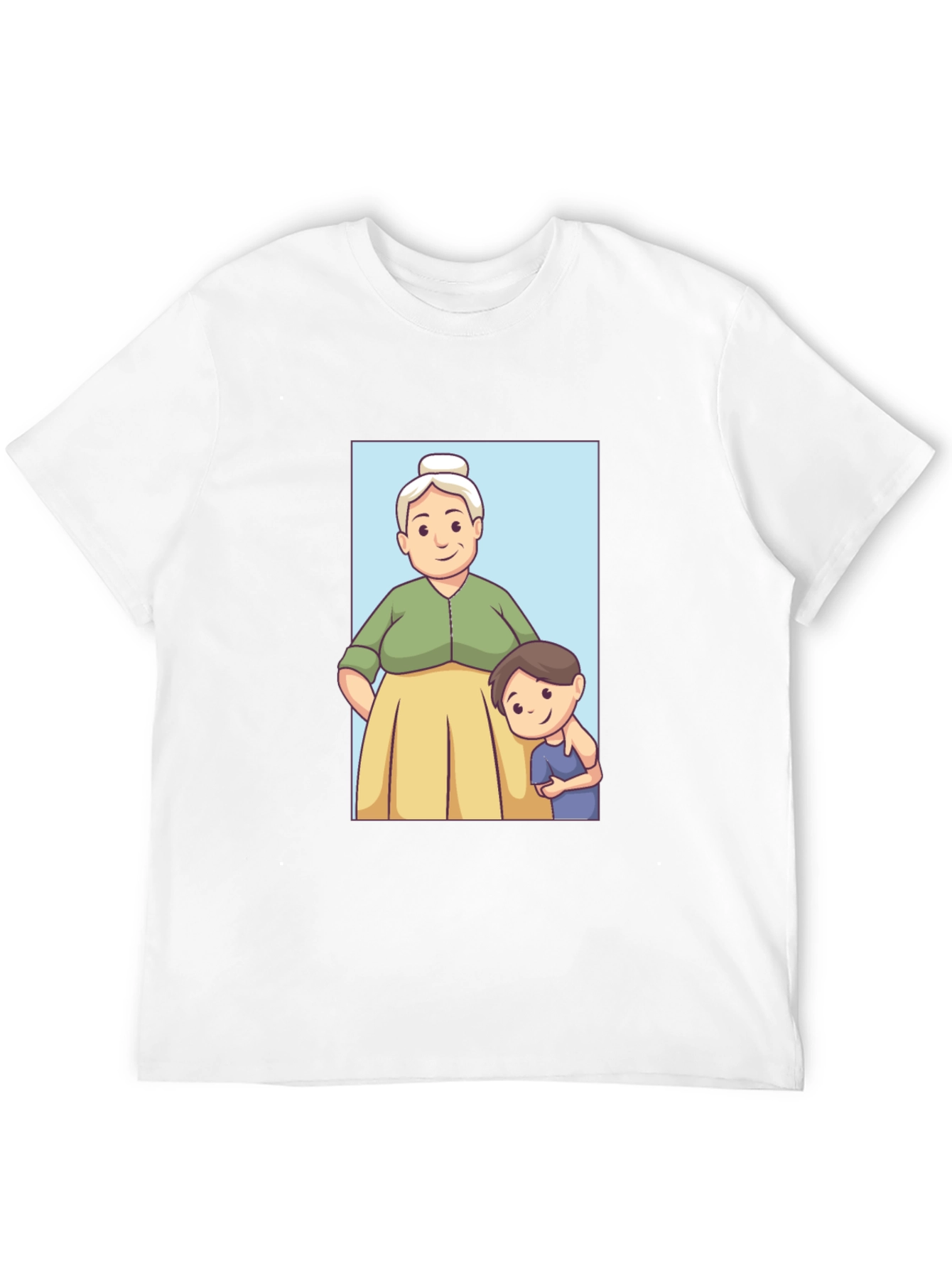 Cartoon Grandma and Grandson T-Shirt