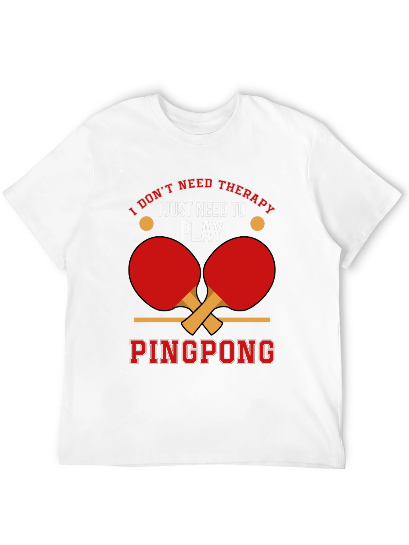 Ping Pong Therapy Black Graphic T-Shirt