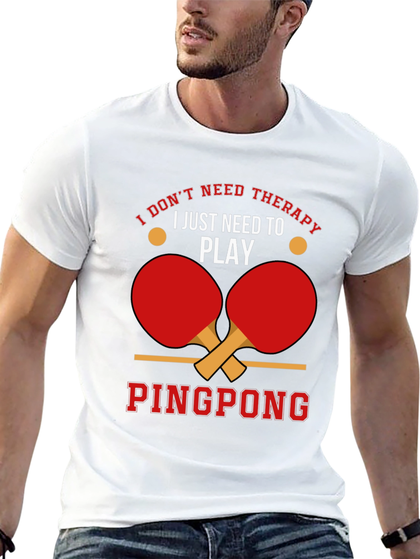 Ping Pong Therapy Black Graphic T-Shirt