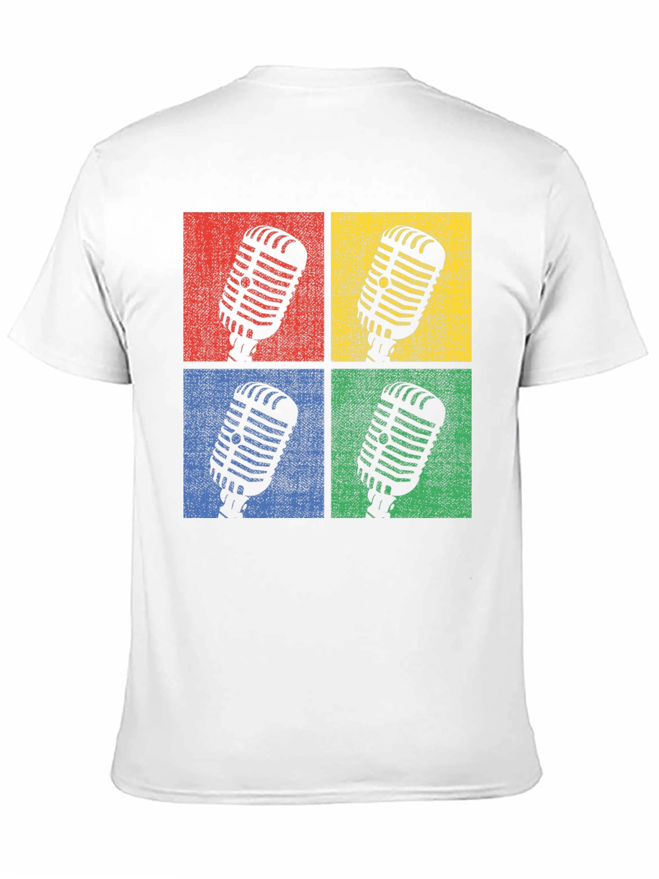 Retro Microphone Graphic Tee - Classic Pop Art Shirt