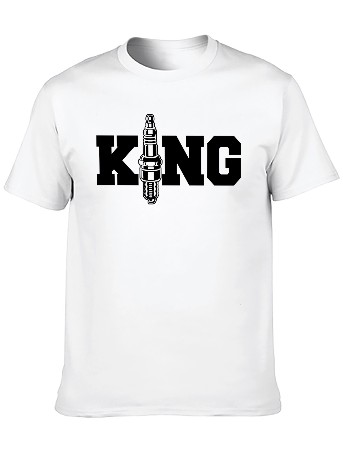 King Spark Plug Graphic T-Shirt - Black