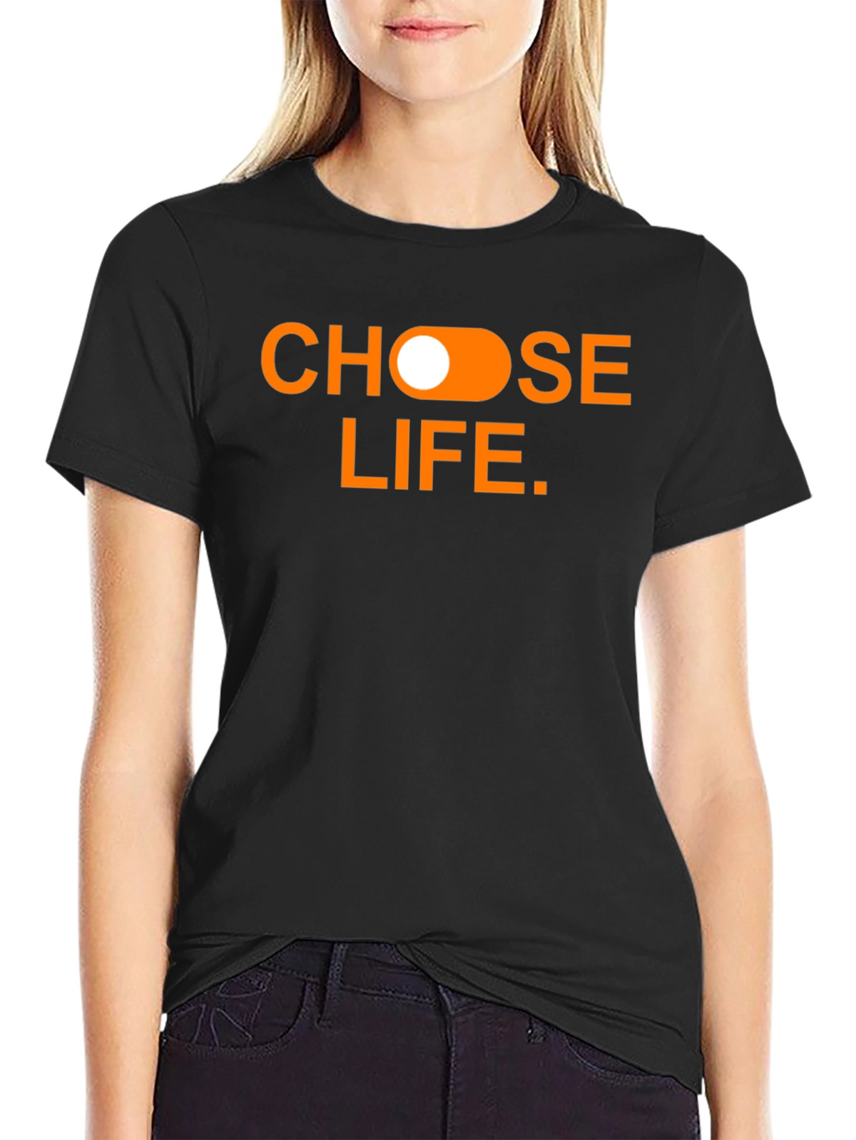 Choose Life Graphic Tee - Black Cotton T-Shirt