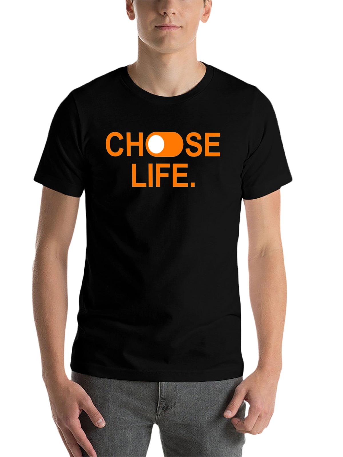 Choose Life Graphic Tee - Black Cotton T-Shirt