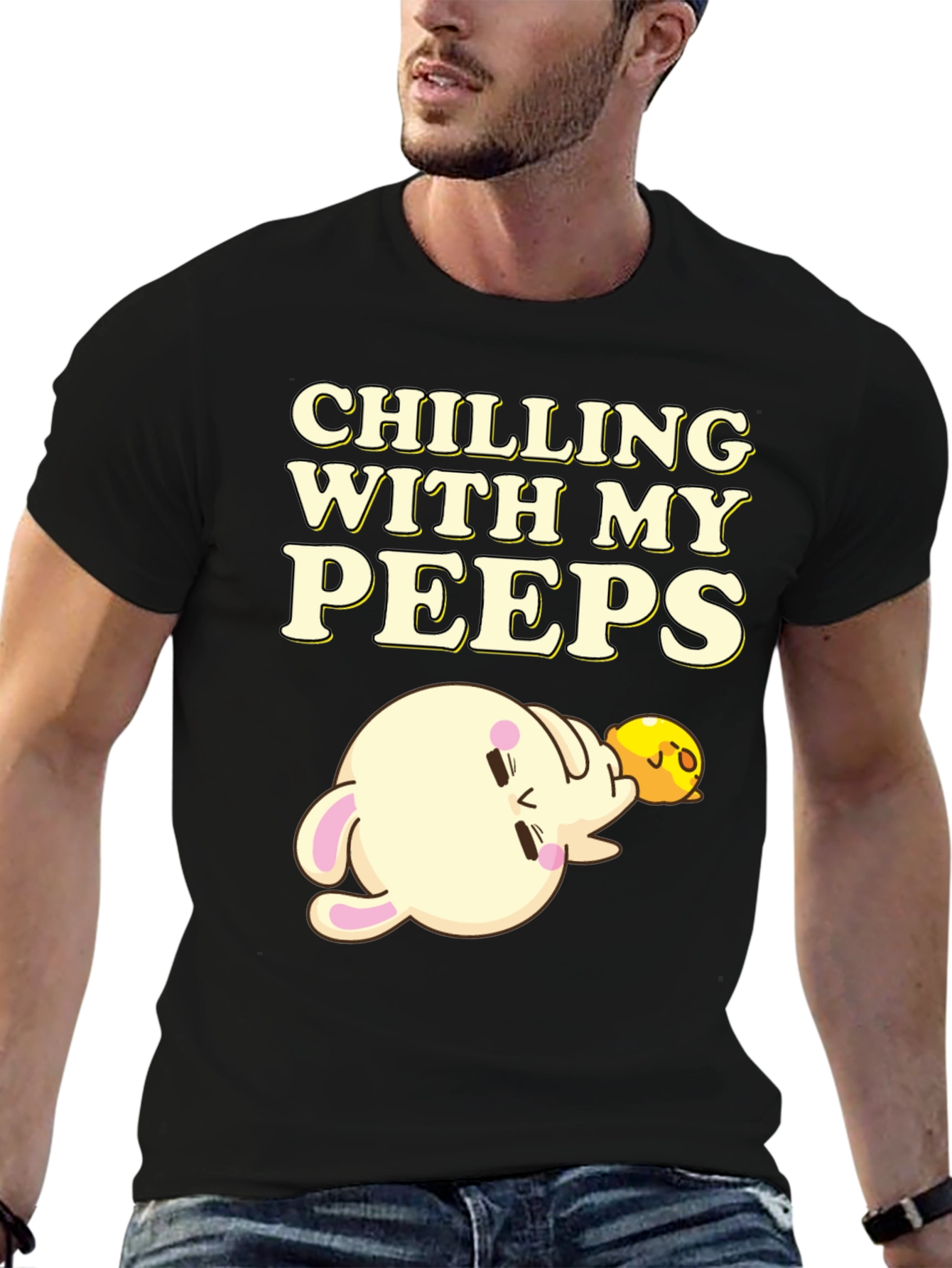 Chilling with my Peeps T-Shirt Black
