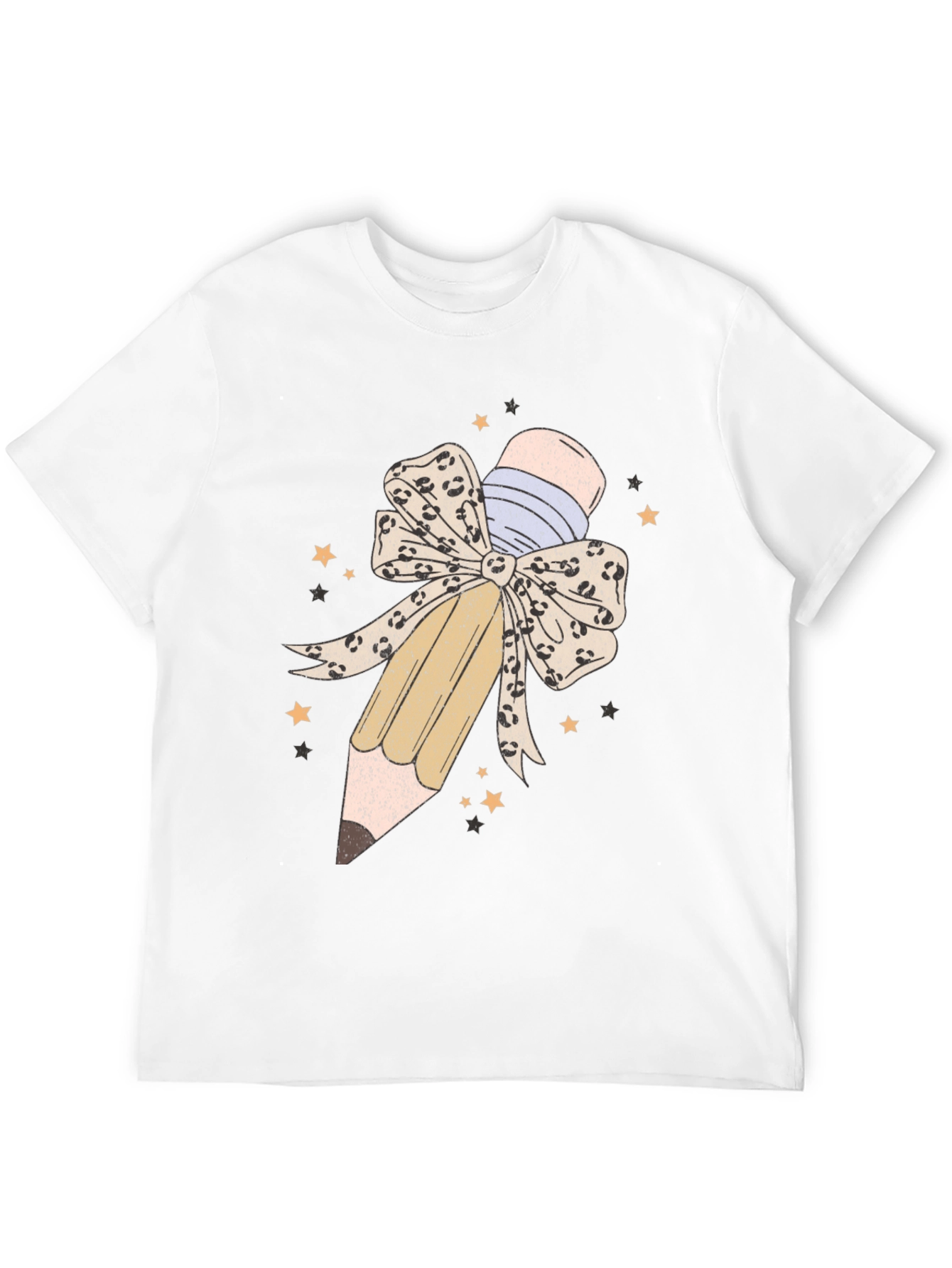 Pencil Bow Graphic Tee - Teacher Appreciation Shirt