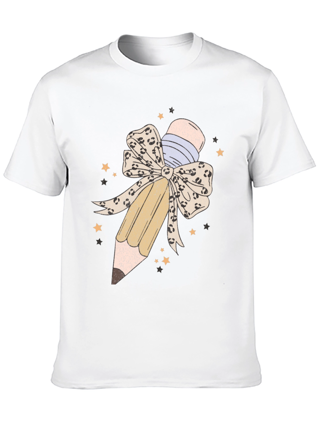 Pencil Bow Graphic Tee - Teacher Appreciation Shirt