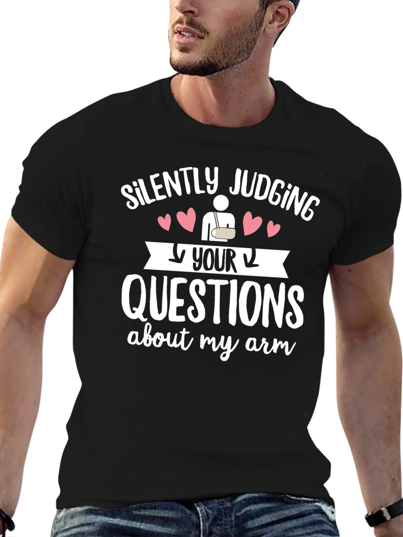 Silently Judging Your Arm Questions Graphic Tee