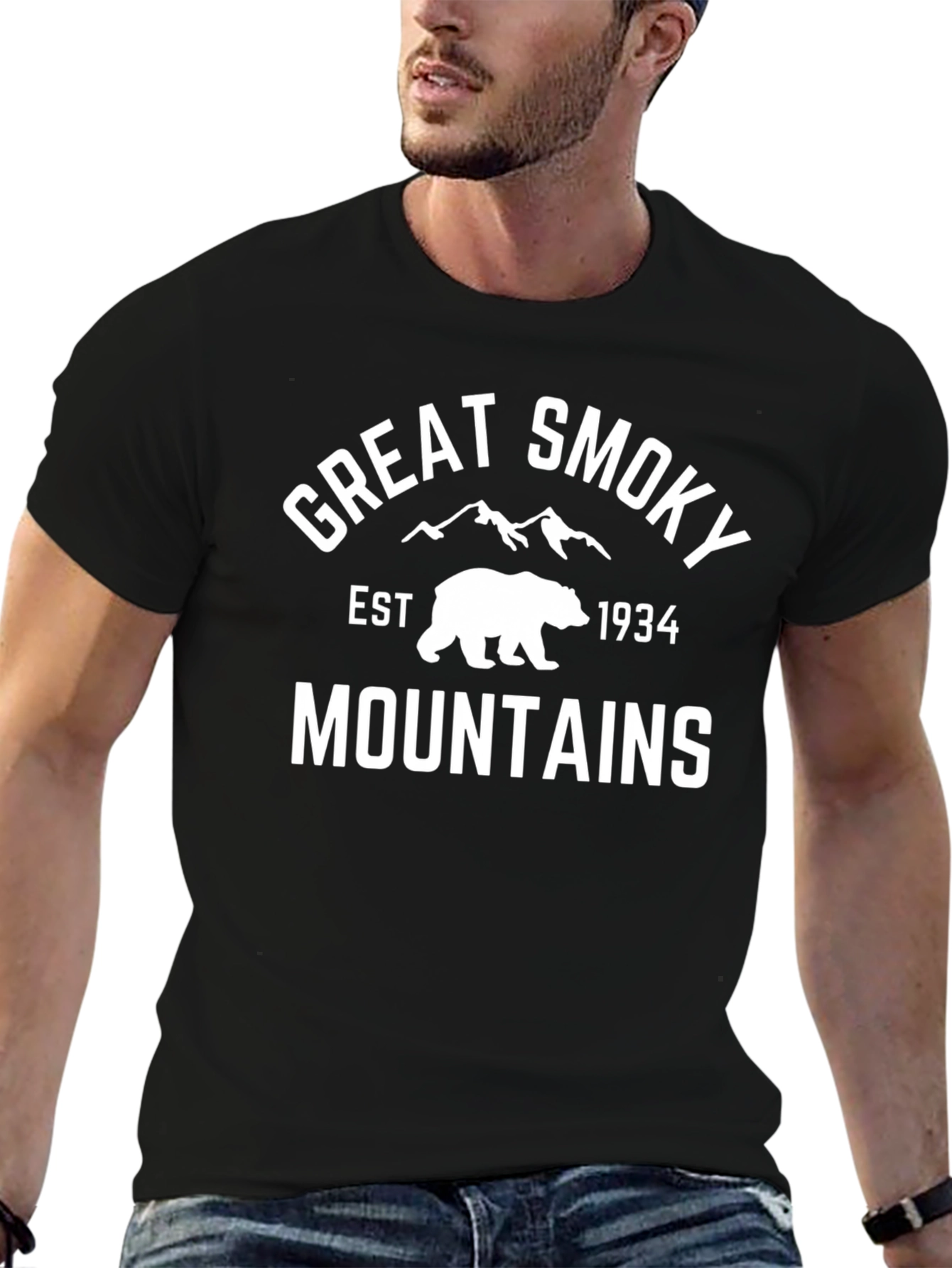Great Smoky Mountains Tee - Black Bear Graphic T-Shirt