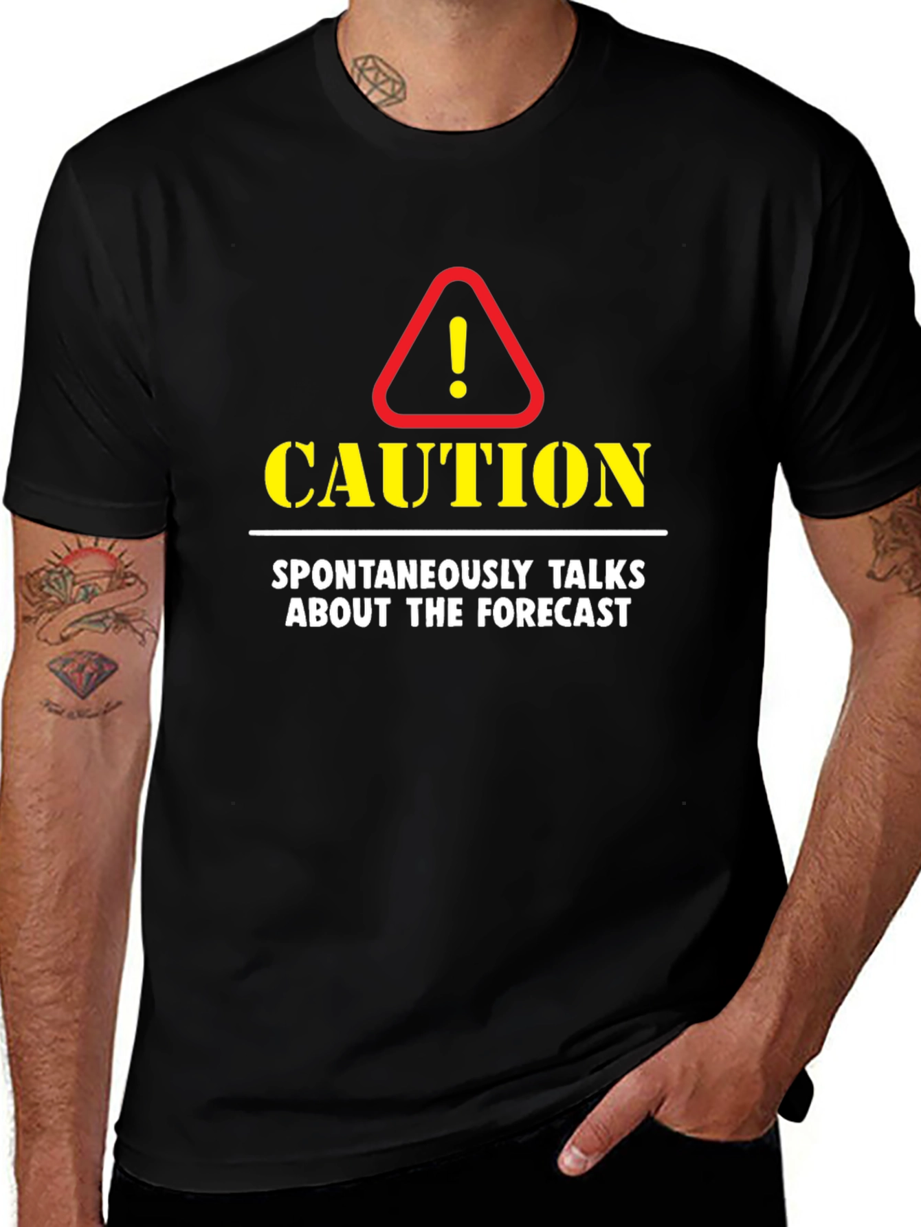 Caution: Spontaneously Talks About The Forecast T-Shirt