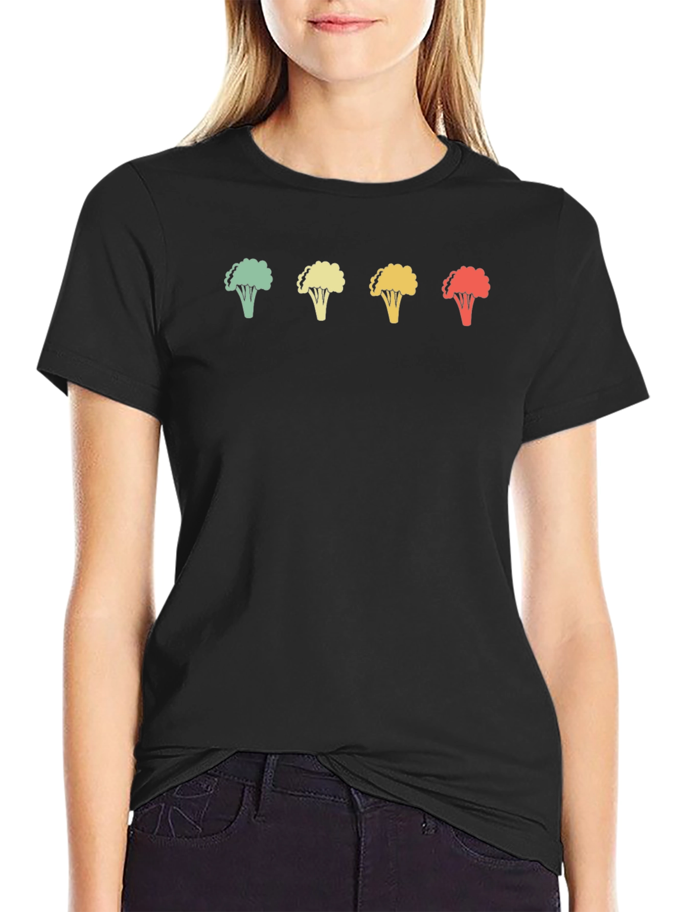Retro Broccoli T-Shirt - Unique Veggie Design