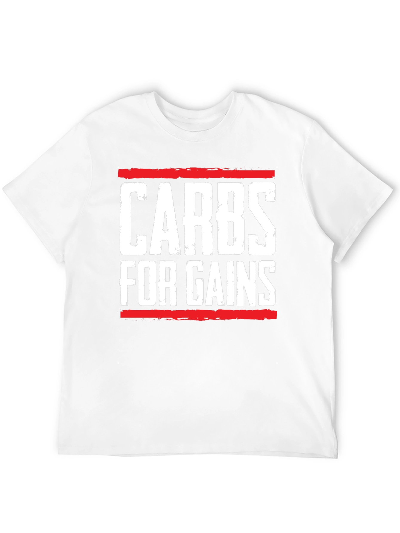 Carbs for Gains Black Graphic T-Shirt