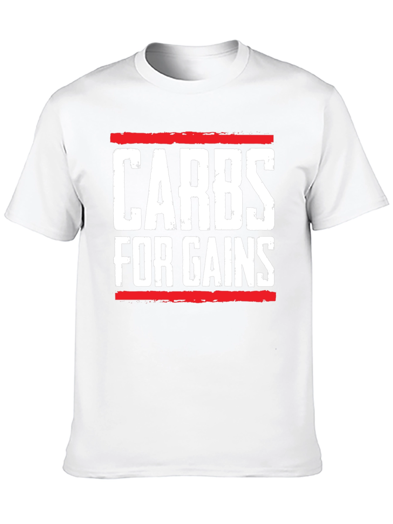 Carbs for Gains Black Graphic T-Shirt