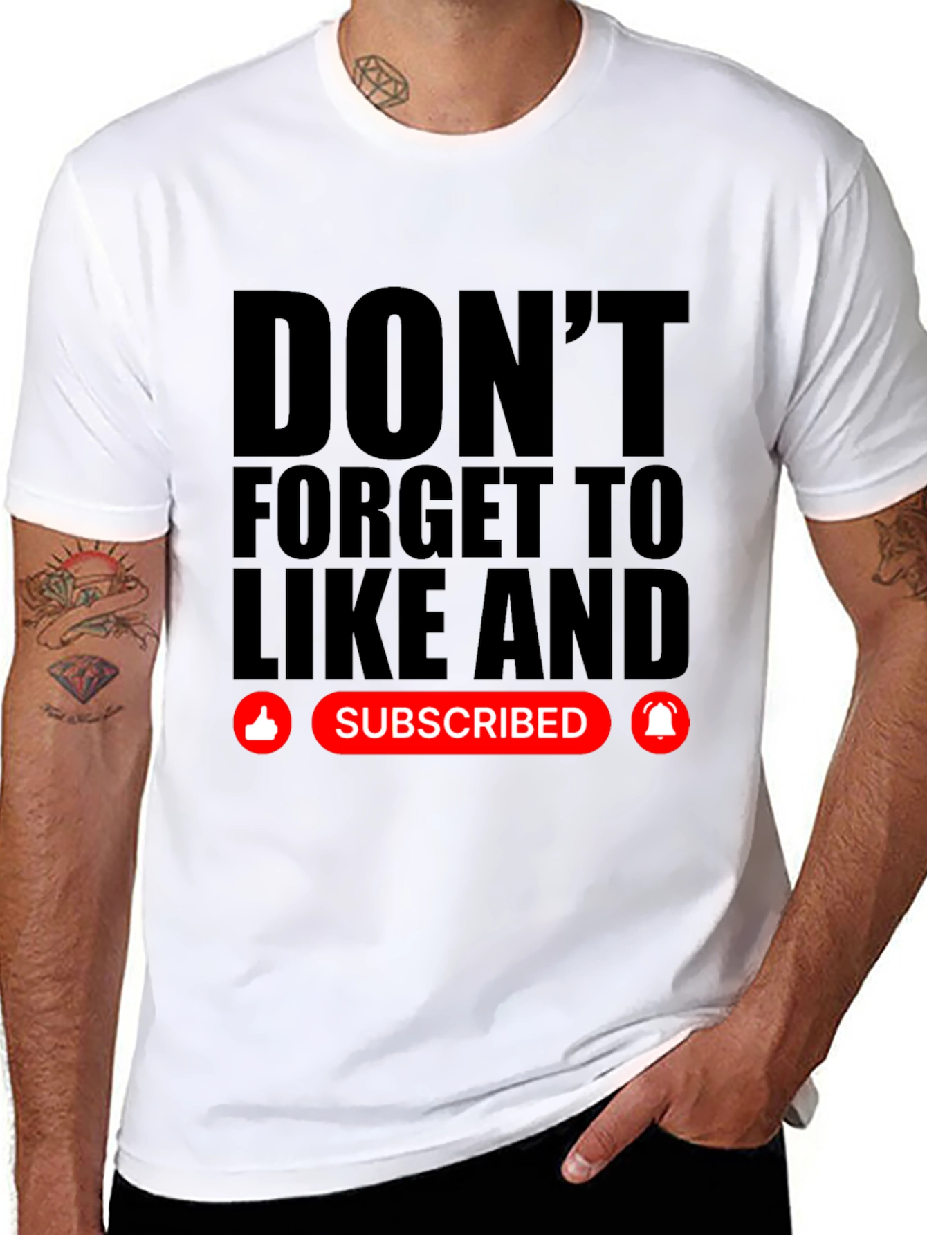 Dont Forget to Like and Subscribe Black T-Shirt