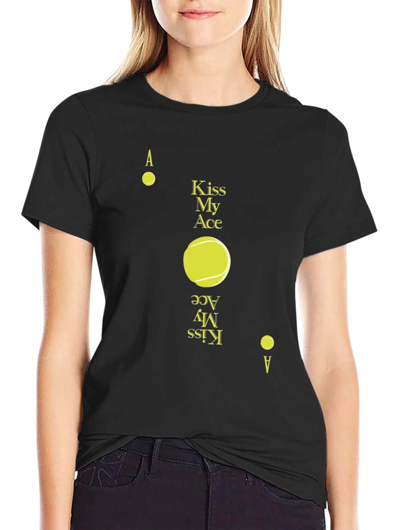 Kiss My Ace Tennis T-Shirt Ace Design