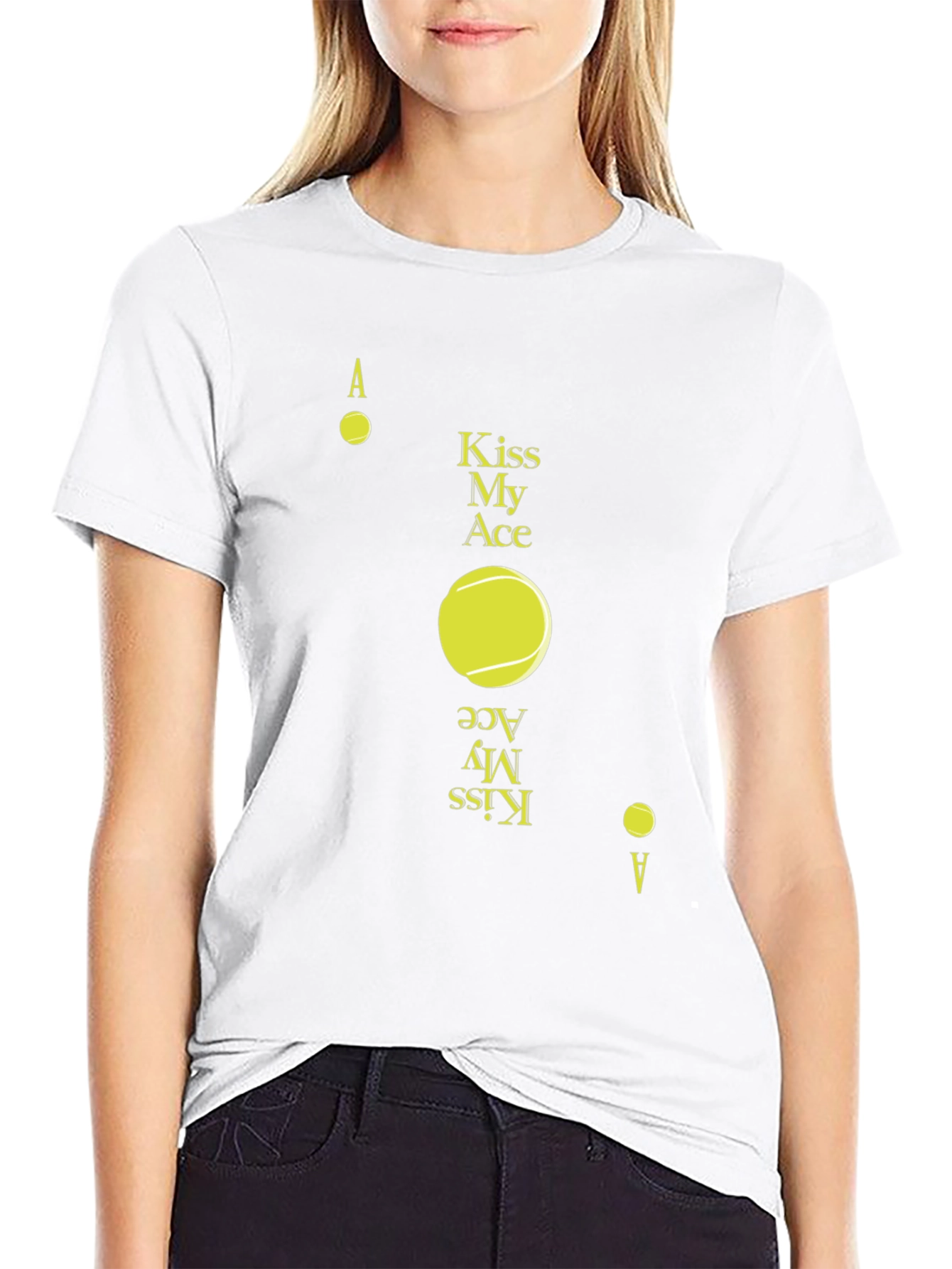 Kiss My Ace Tennis T-Shirt Ace Design