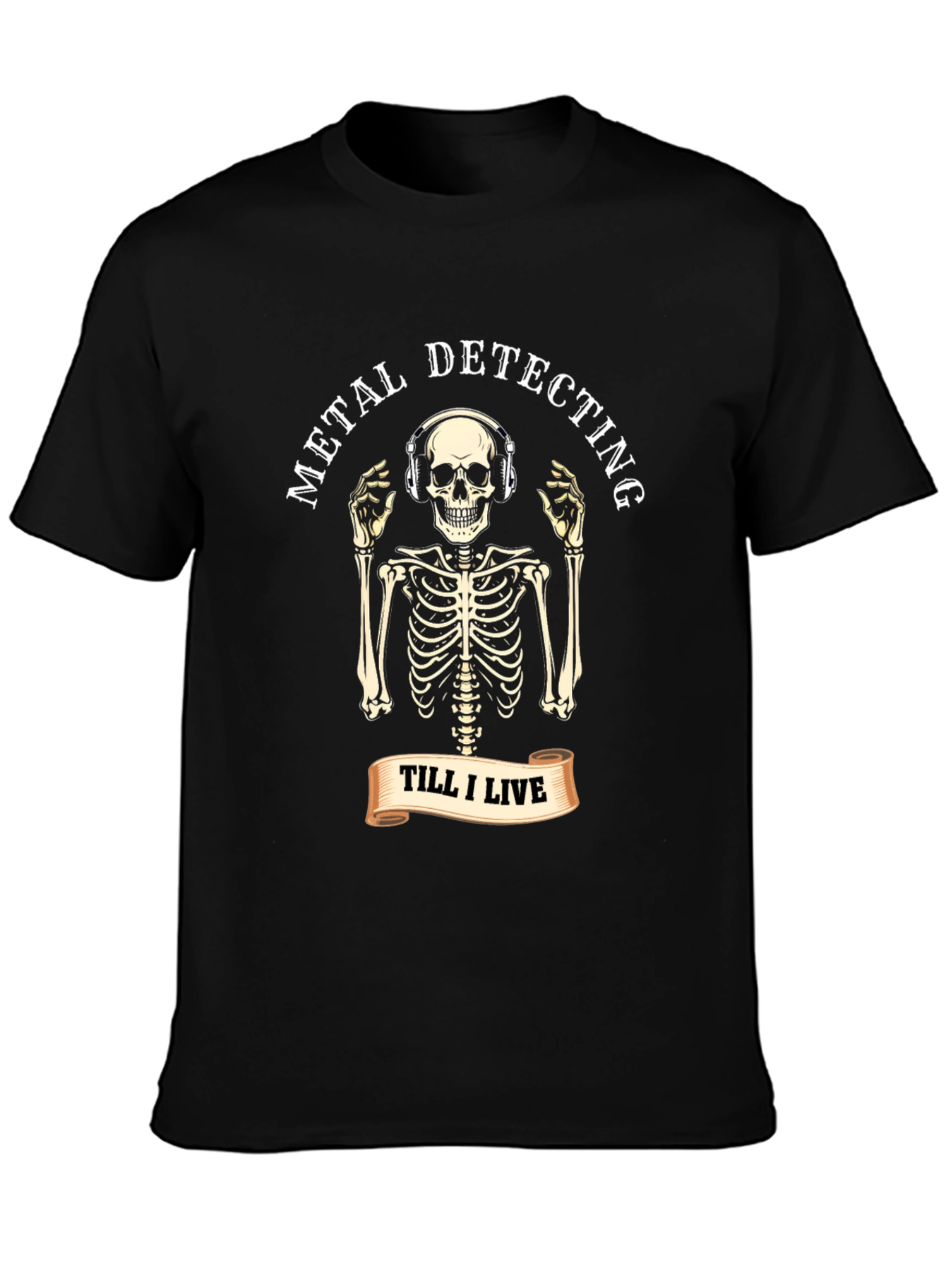 Metal Detecting Skeleton T-Shirt