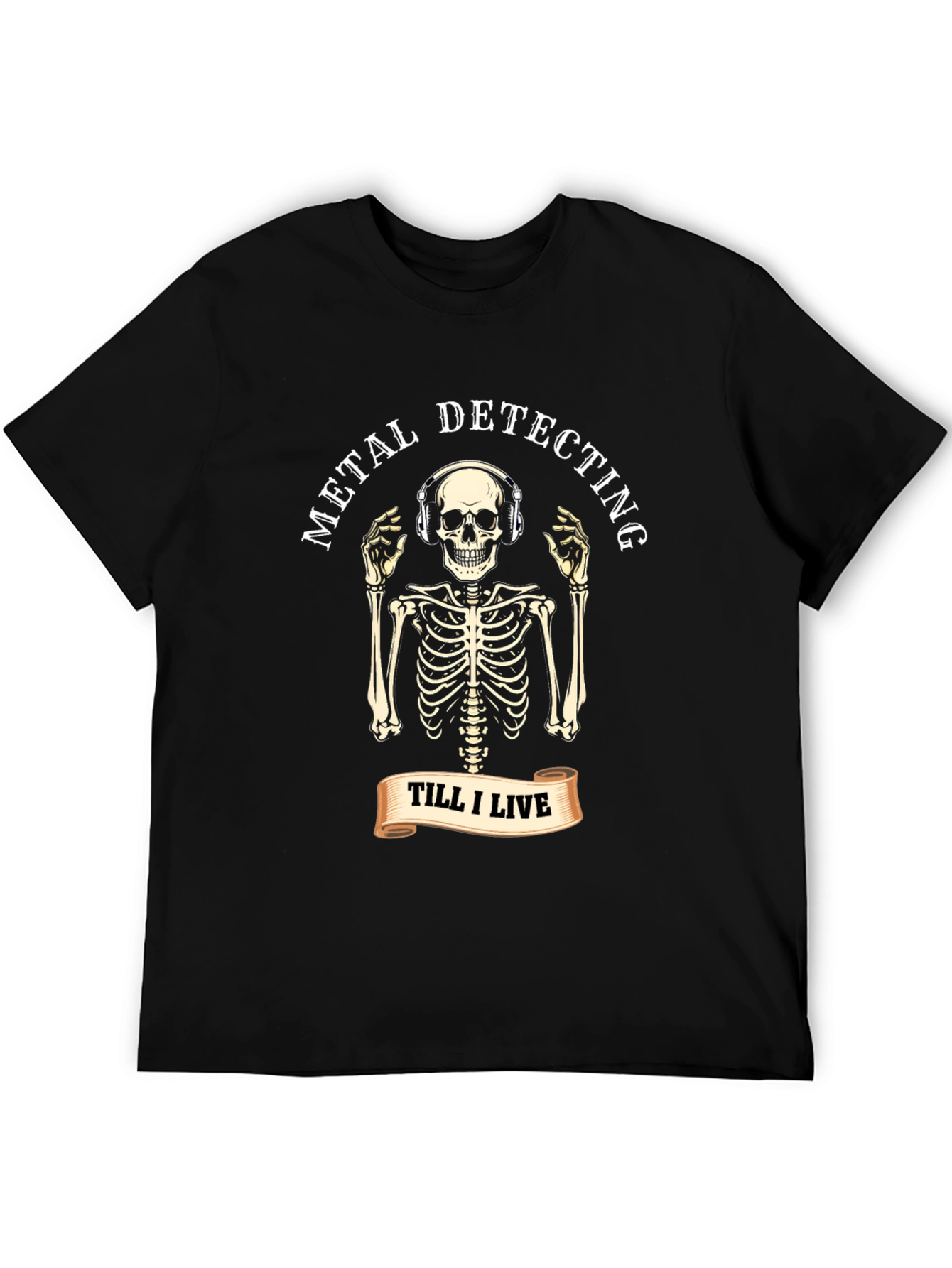 Metal Detecting Skeleton T-Shirt